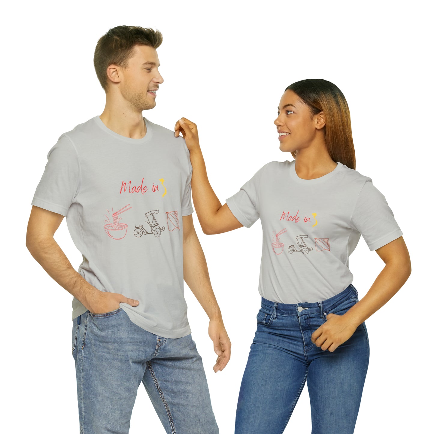 Unisex Jersey Short Sleeve Tee with Vietnam Inspired Design