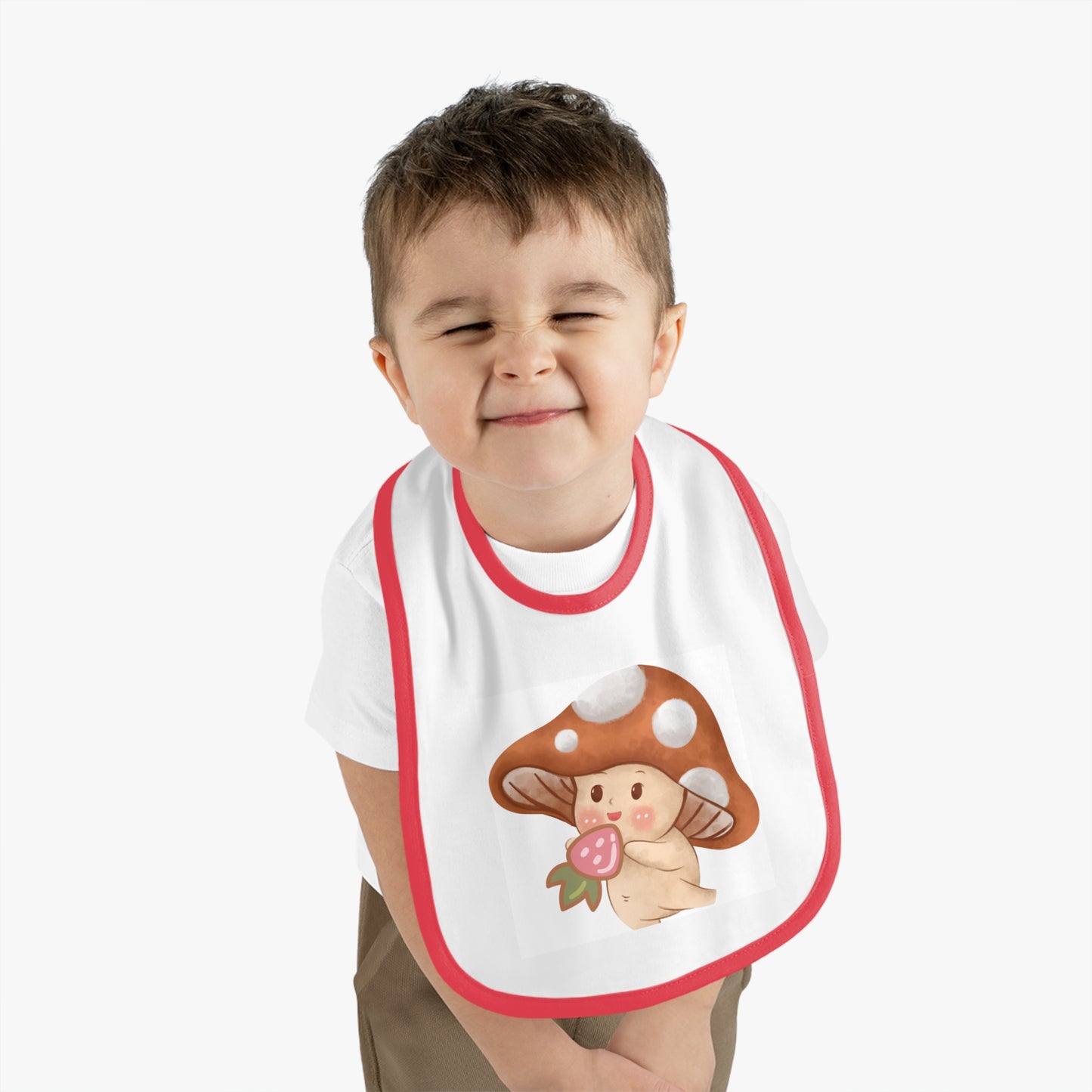 Baby Contrast Trim Jersey Bib