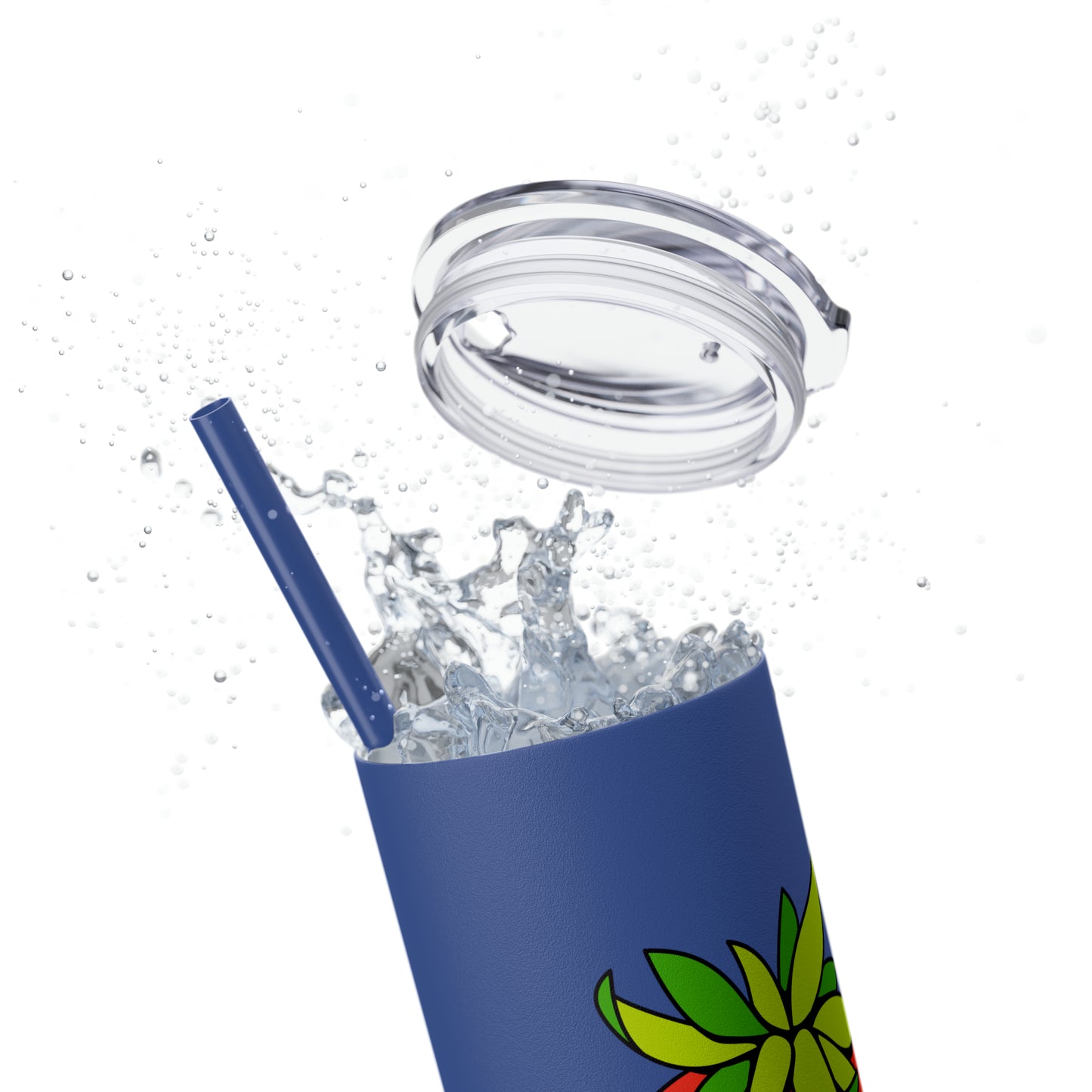Strawberries Skinny Tumbler with Straw, 20oz