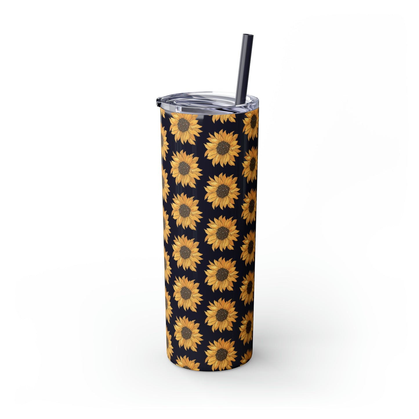 Skinny Sunflowers Tumbler with Straw, 20oz