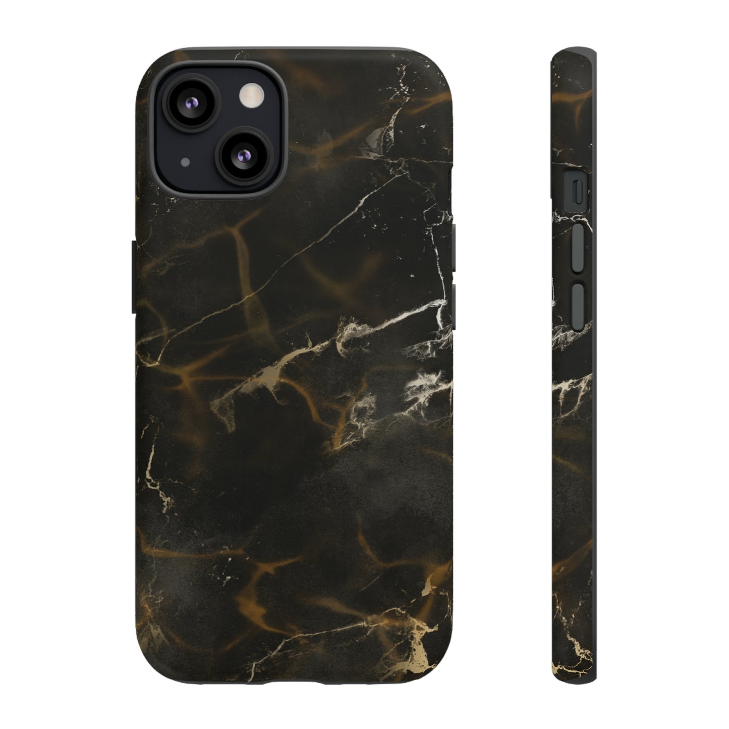 Black Gold Marble Phone Tough Cases