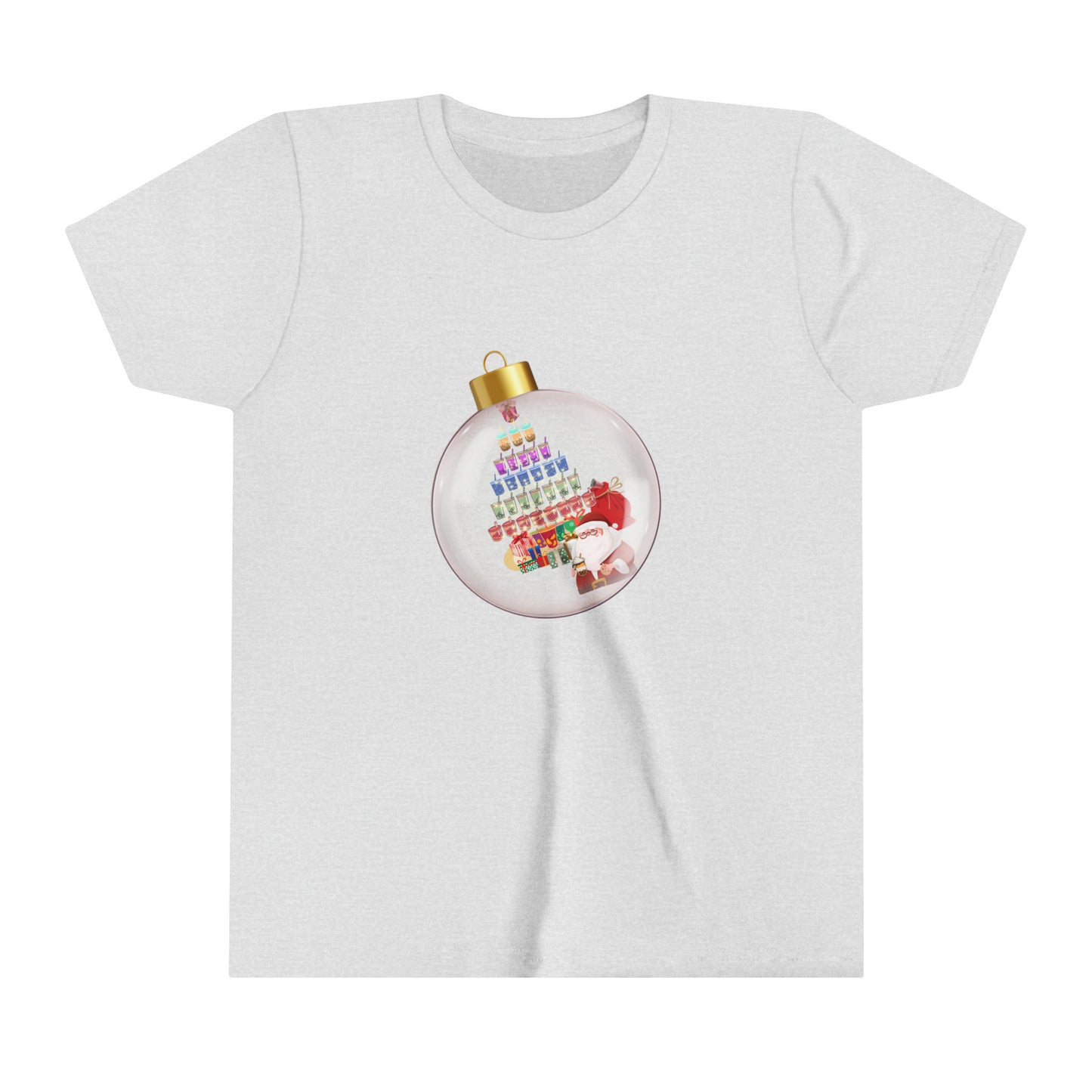 Youth Christmastree Boba Tea Ornament Tee