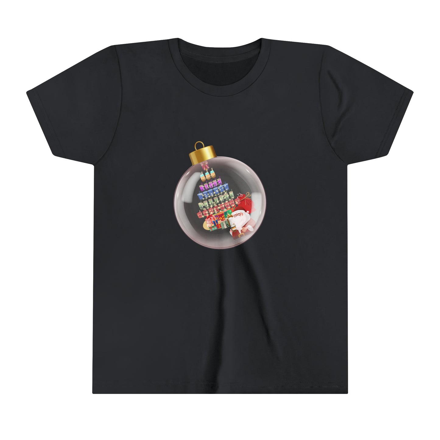 Youth Christmastree Boba Tea Ornament Tee