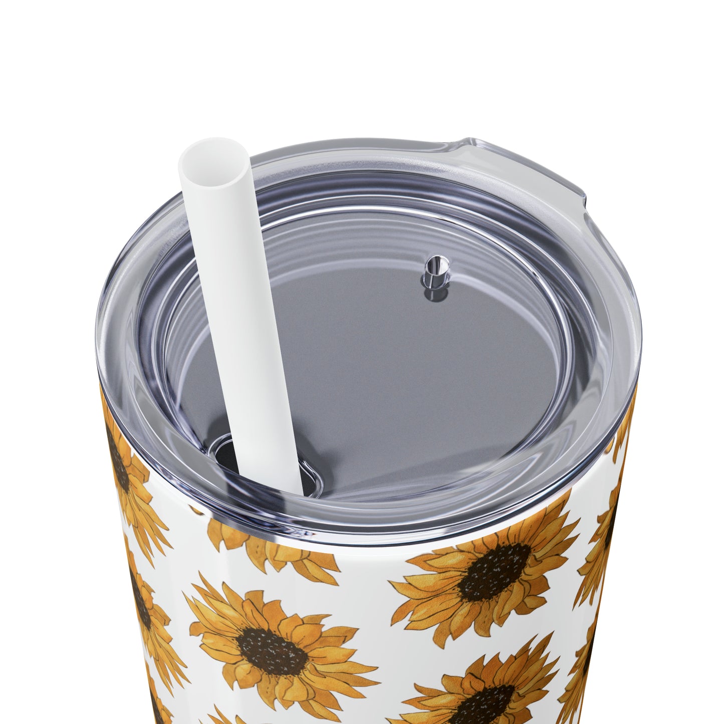 Skinny Sunflowers Tumbler with Straw, 20oz