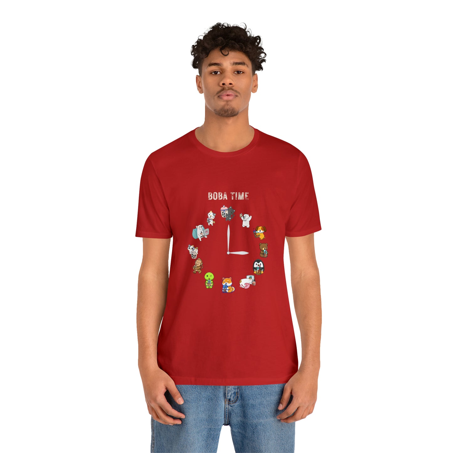 Boba Tea Clock Unisex Jersey Short Sleeve Tee