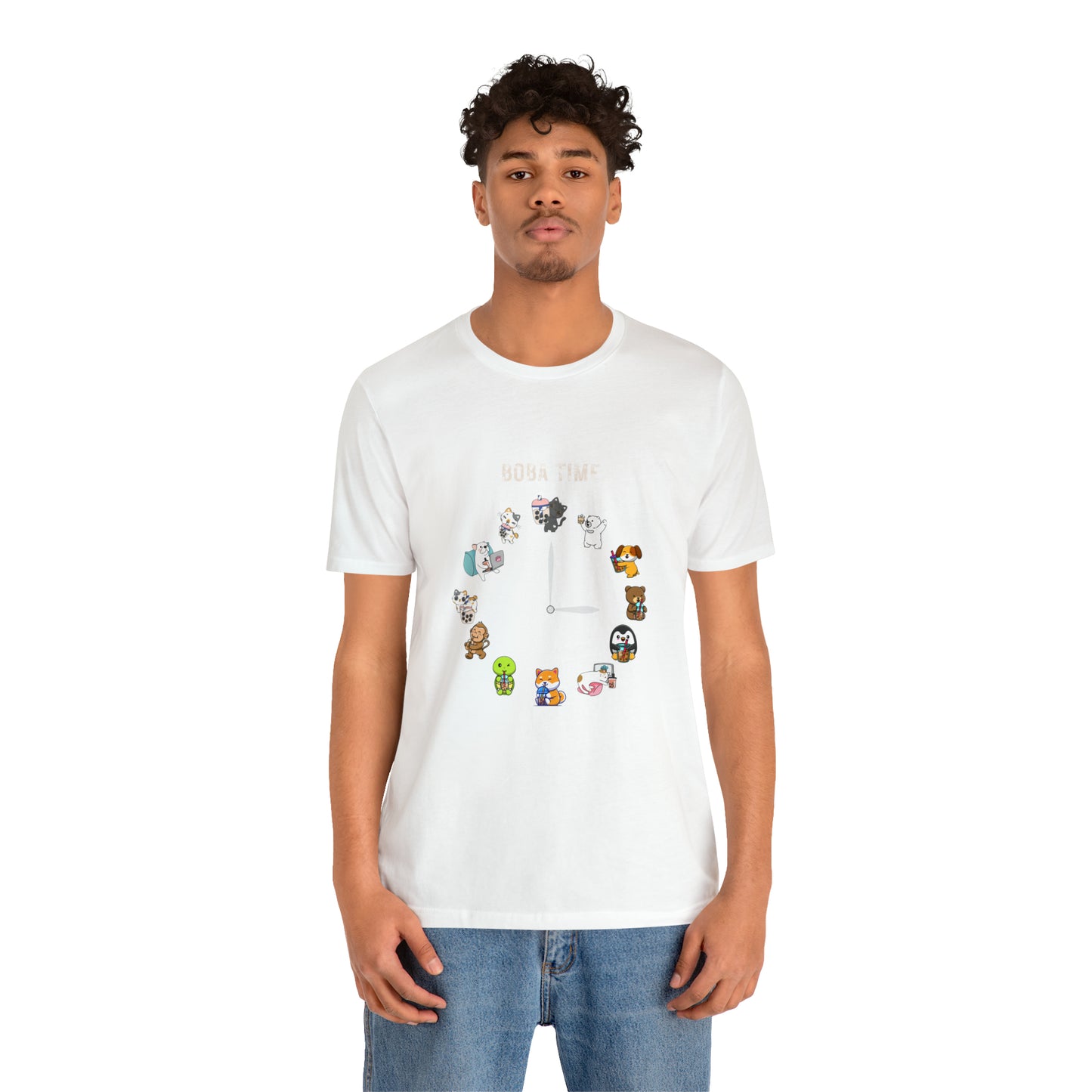 Boba Tea Clock Unisex Jersey Short Sleeve Tee