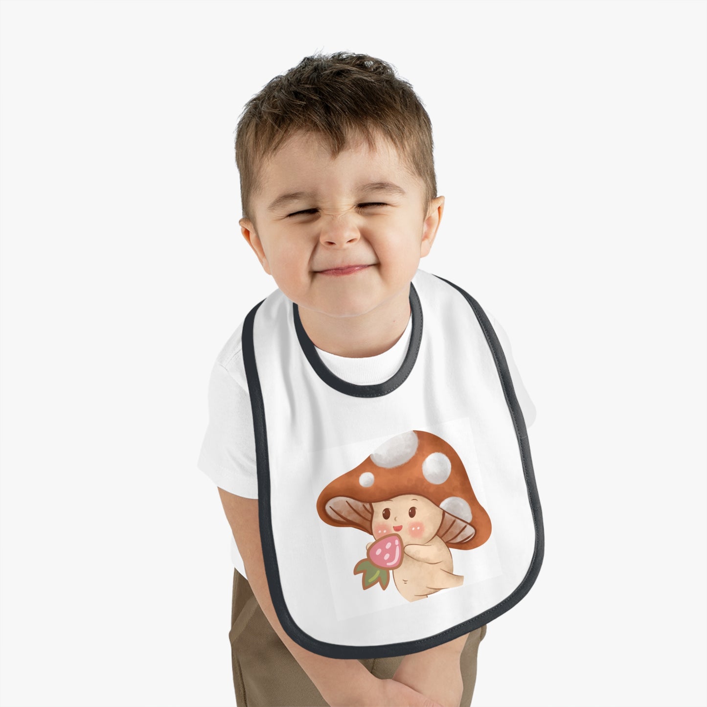 Baby Contrast Trim Jersey Bib