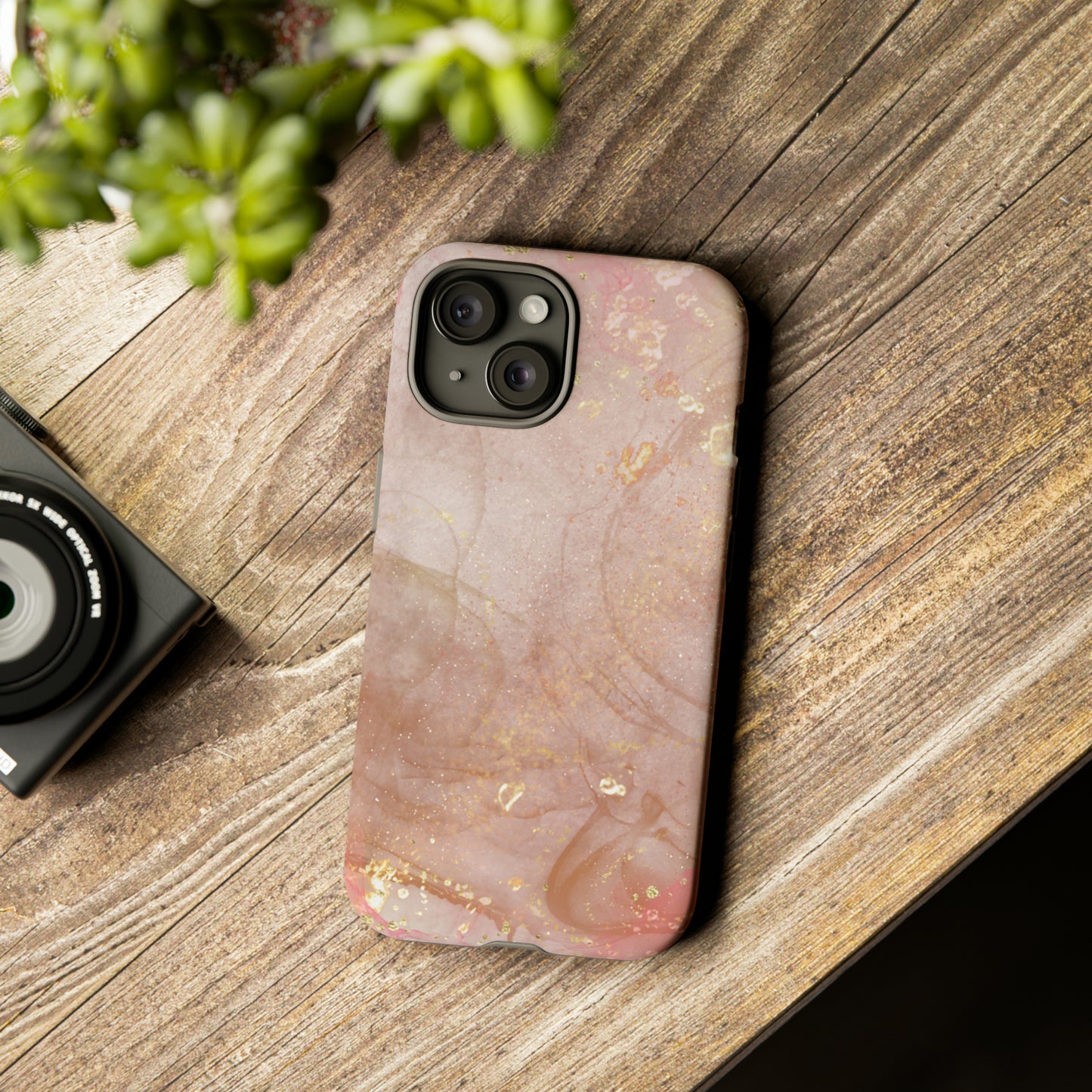 Rose Gold Marble Phone Tough Cases