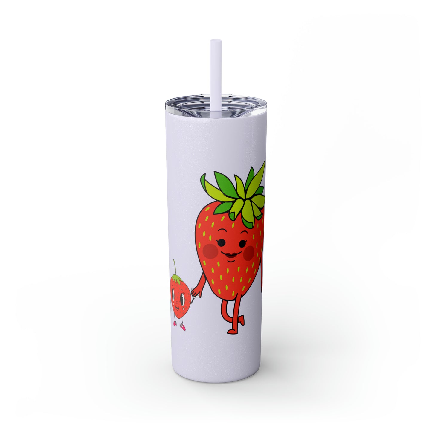 Strawberries Skinny Tumbler with Straw, 20oz