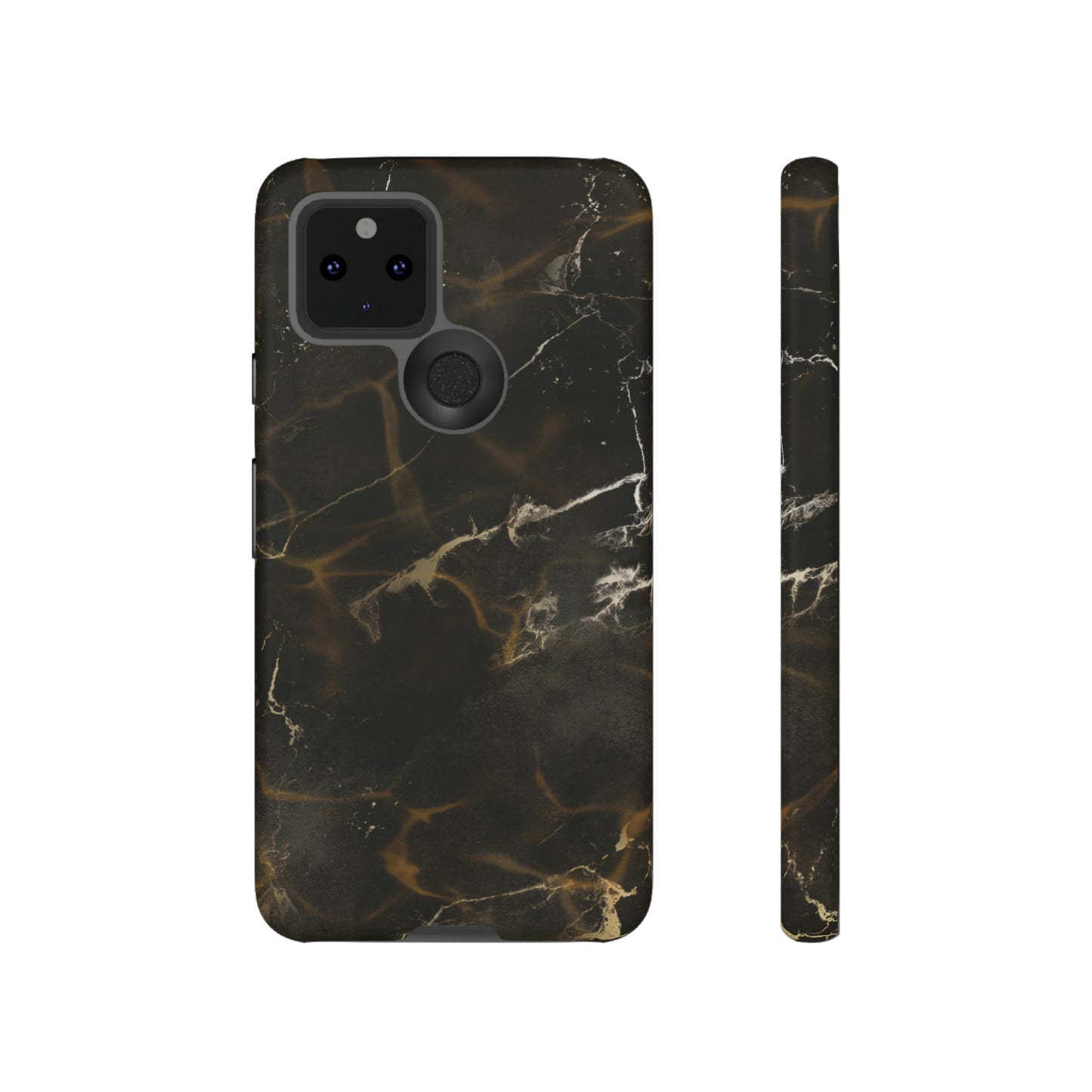 Black Gold Marble Phone Tough Cases