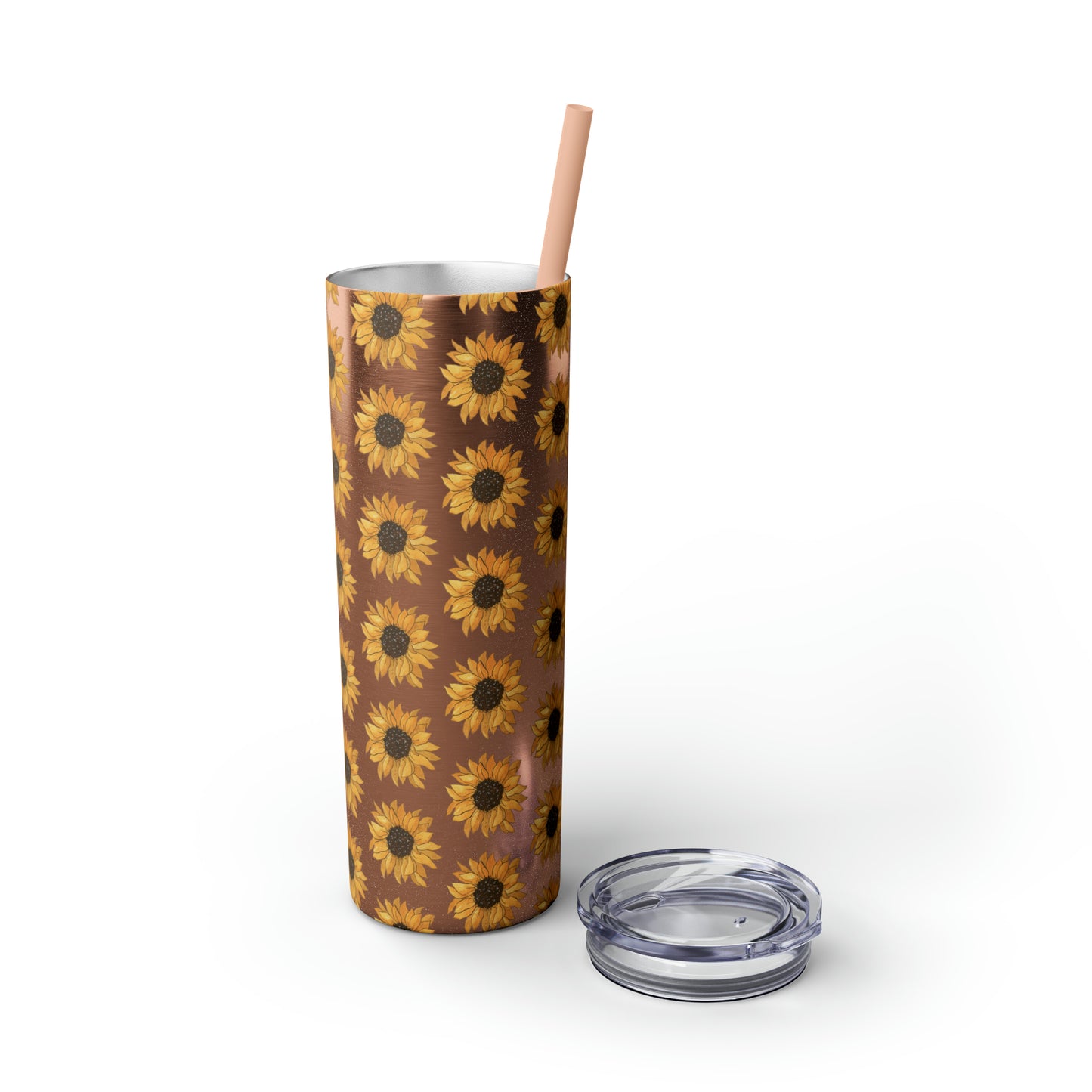 Skinny Sunflowers Tumbler with Straw, 20oz