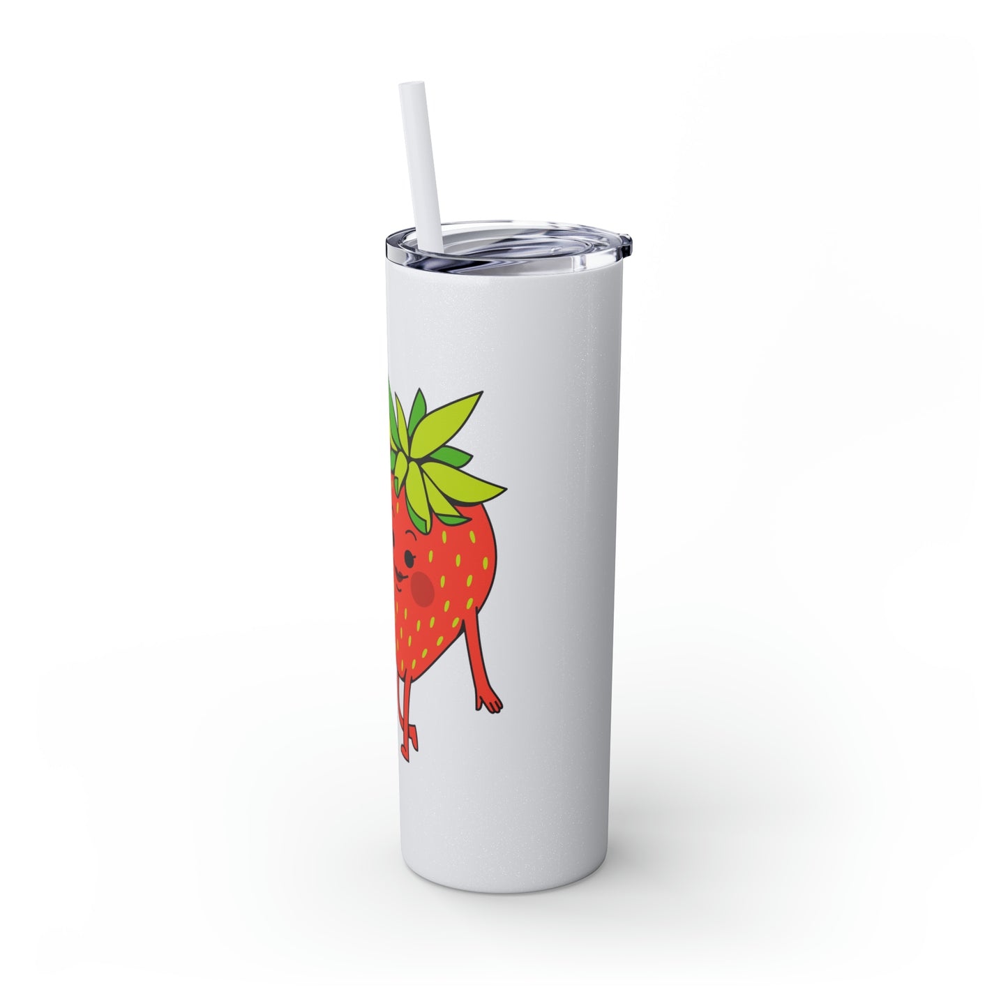 Strawberries Skinny Tumbler with Straw, 20oz