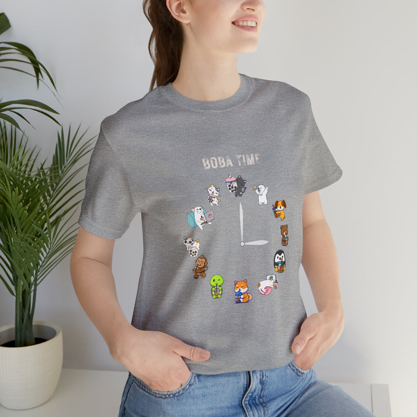 Boba Tea Clock Unisex Jersey Short Sleeve Tee