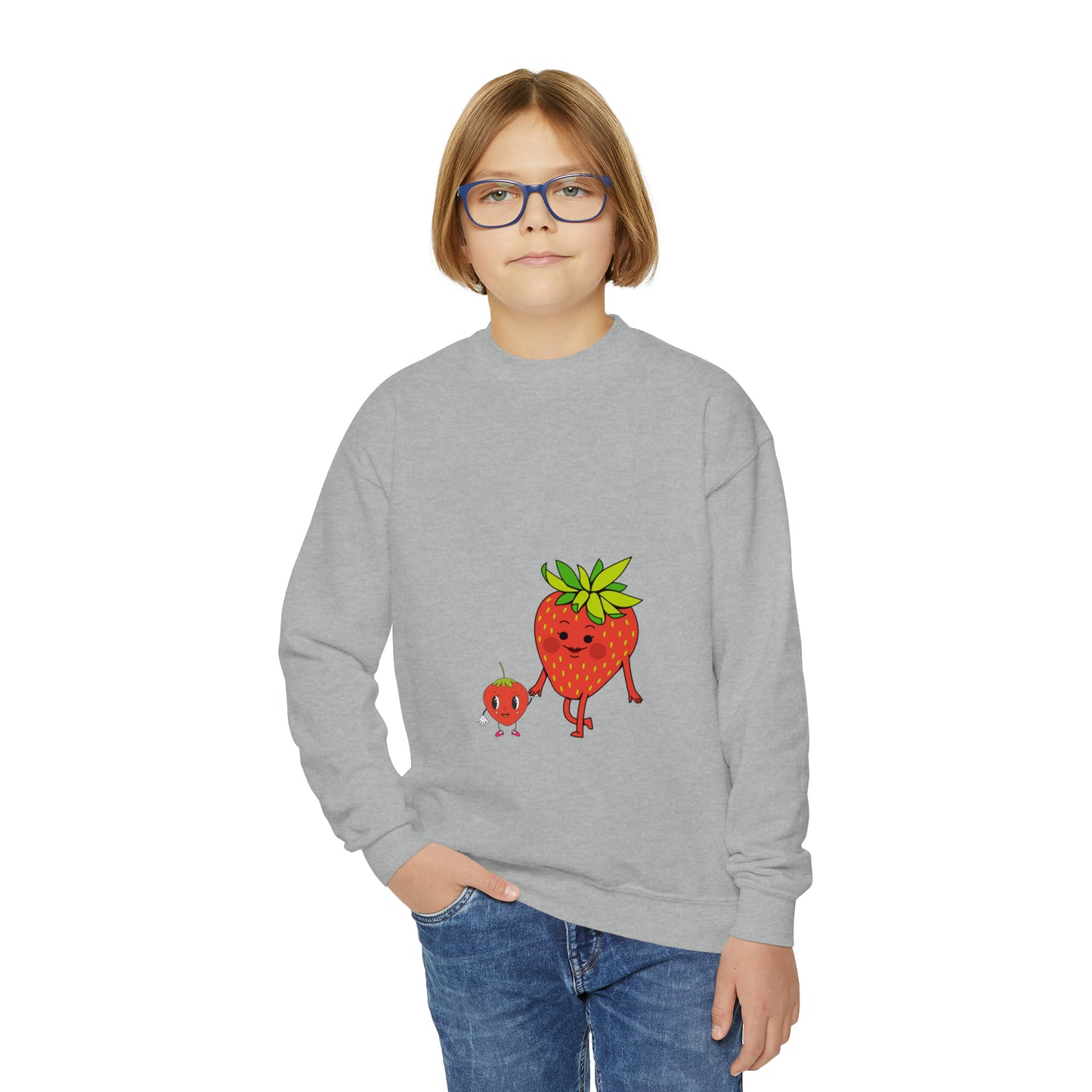 Strawberries Youth Crewneck Sweatshirt