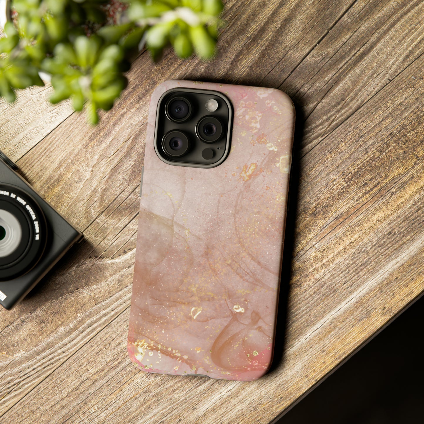 Rose Gold Marble Phone Tough Cases