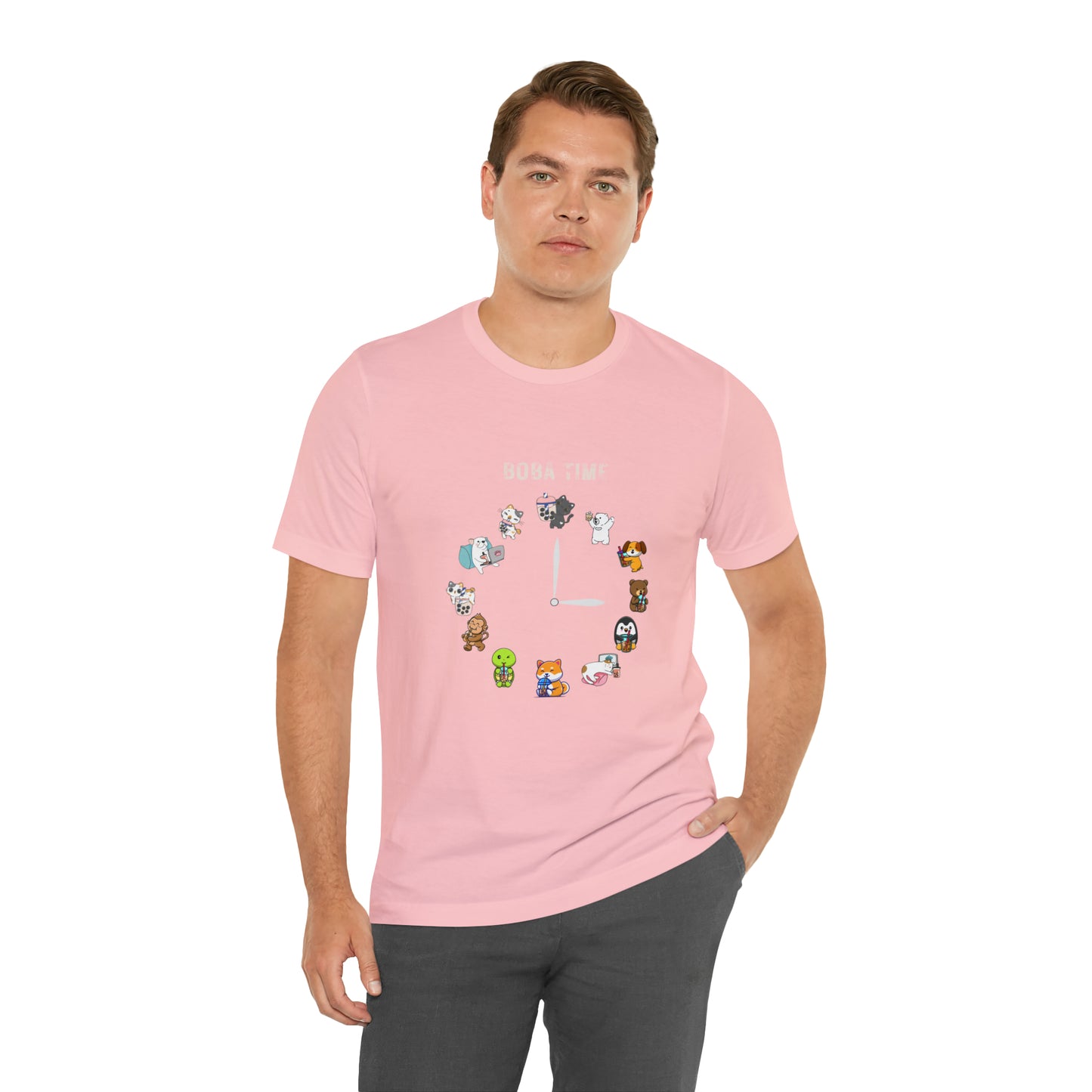 Boba Tea Clock Unisex Jersey Short Sleeve Tee