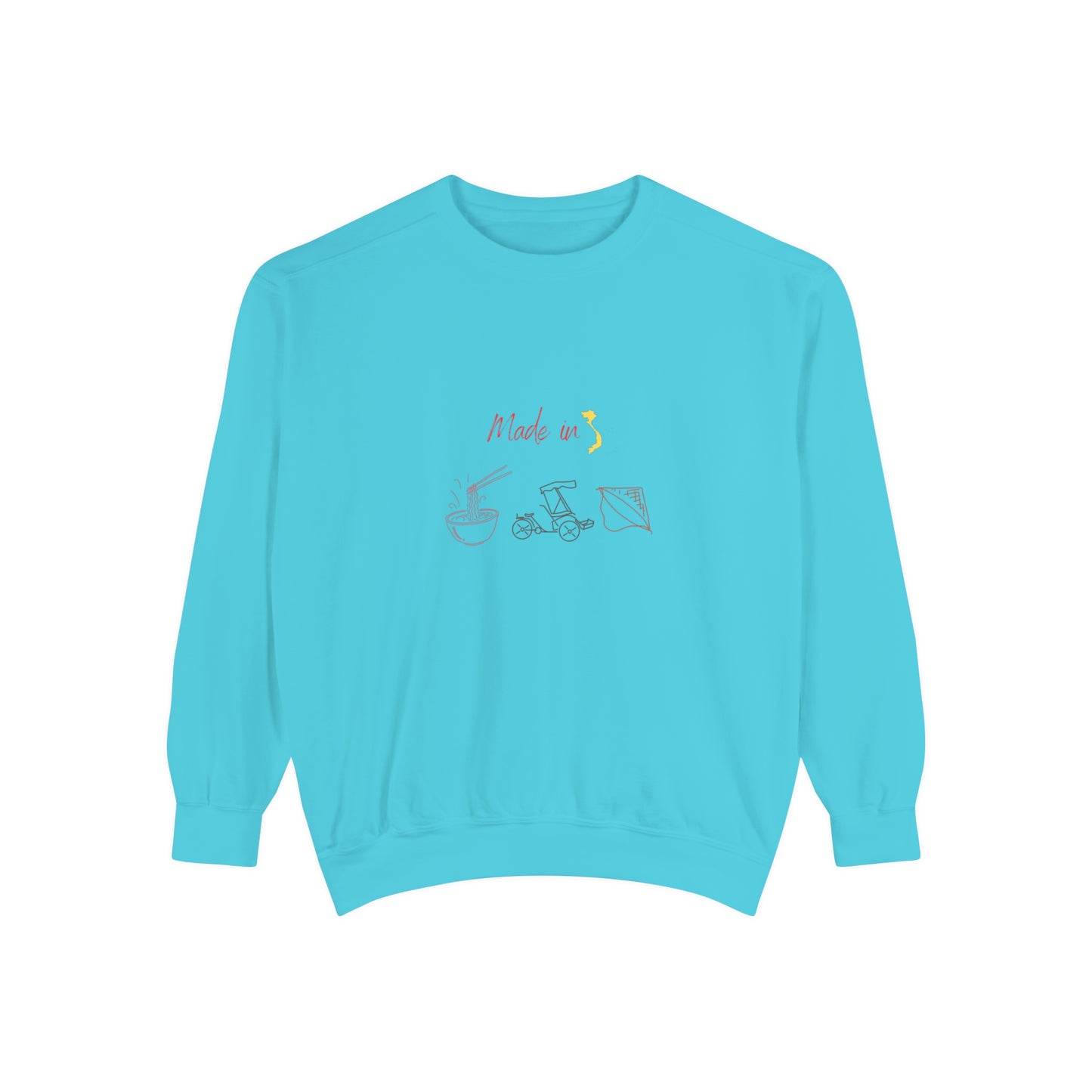 Unisex Sweatshirt with Vietnam Inspired Design