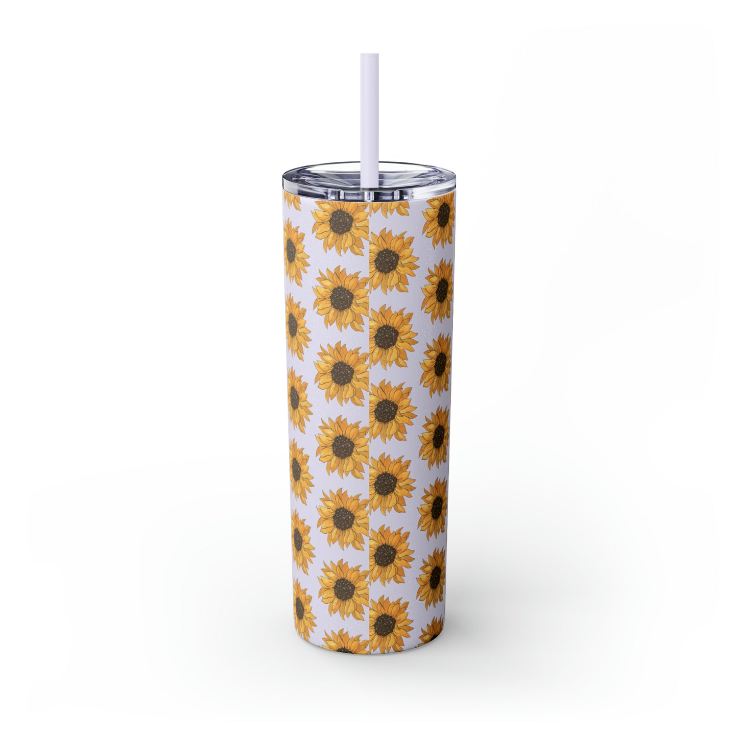 Skinny Sunflowers Tumbler with Straw, 20oz