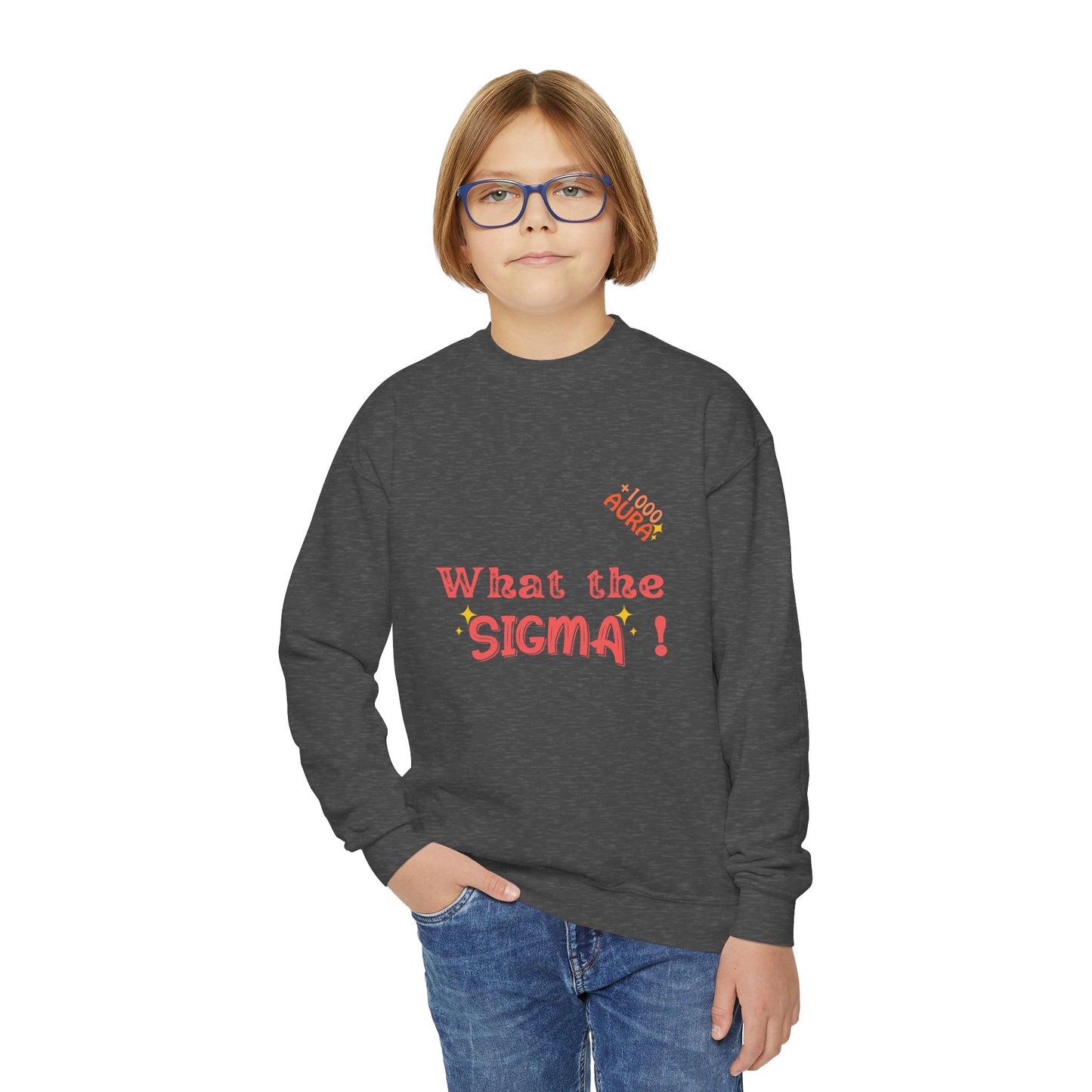 WHAT THE SIGMA Youth Crewneck Sweatshirt