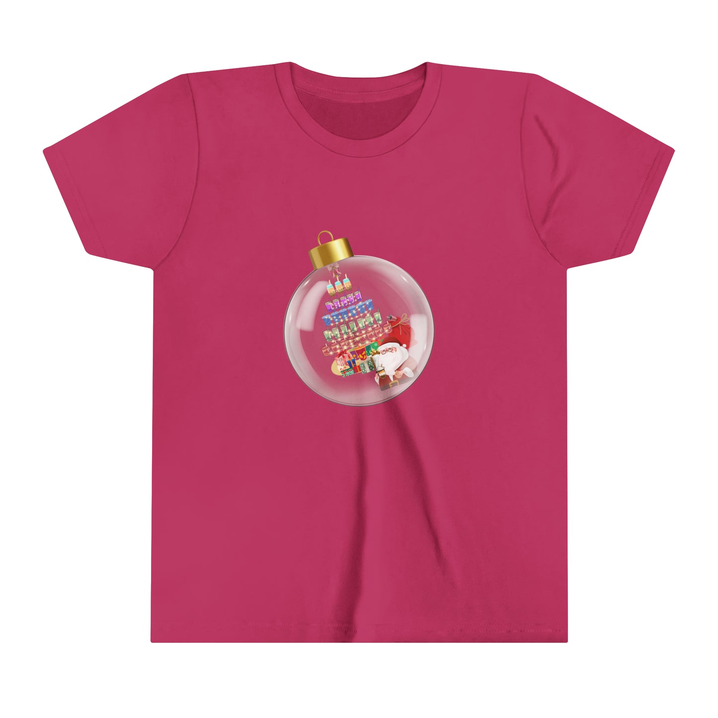 Youth Christmastree Boba Tea Ornament Tee