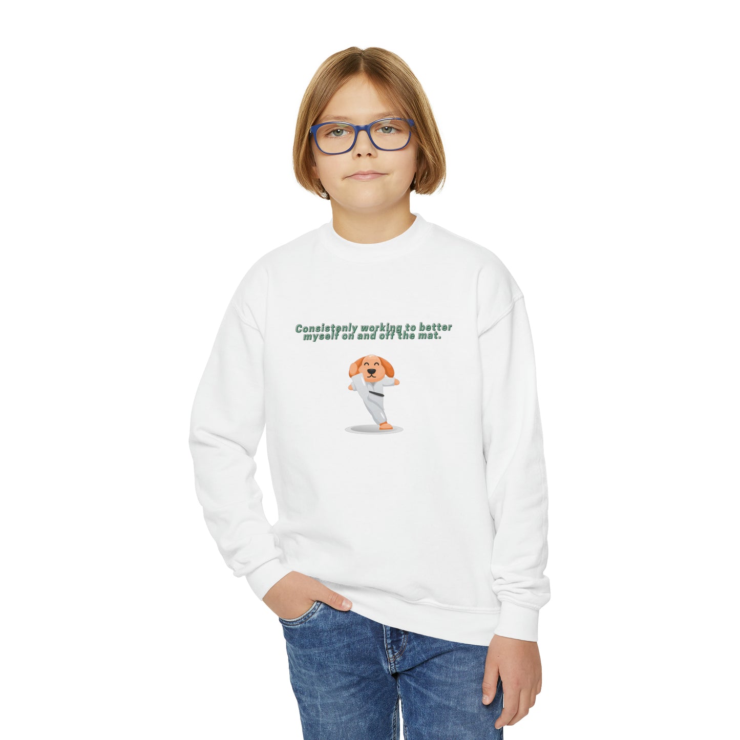 Youth Taekwondo Kid Crewneck Sweatshirt