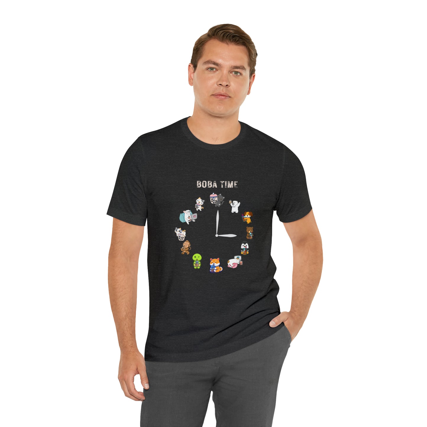 Boba Tea Clock Unisex Jersey Short Sleeve Tee