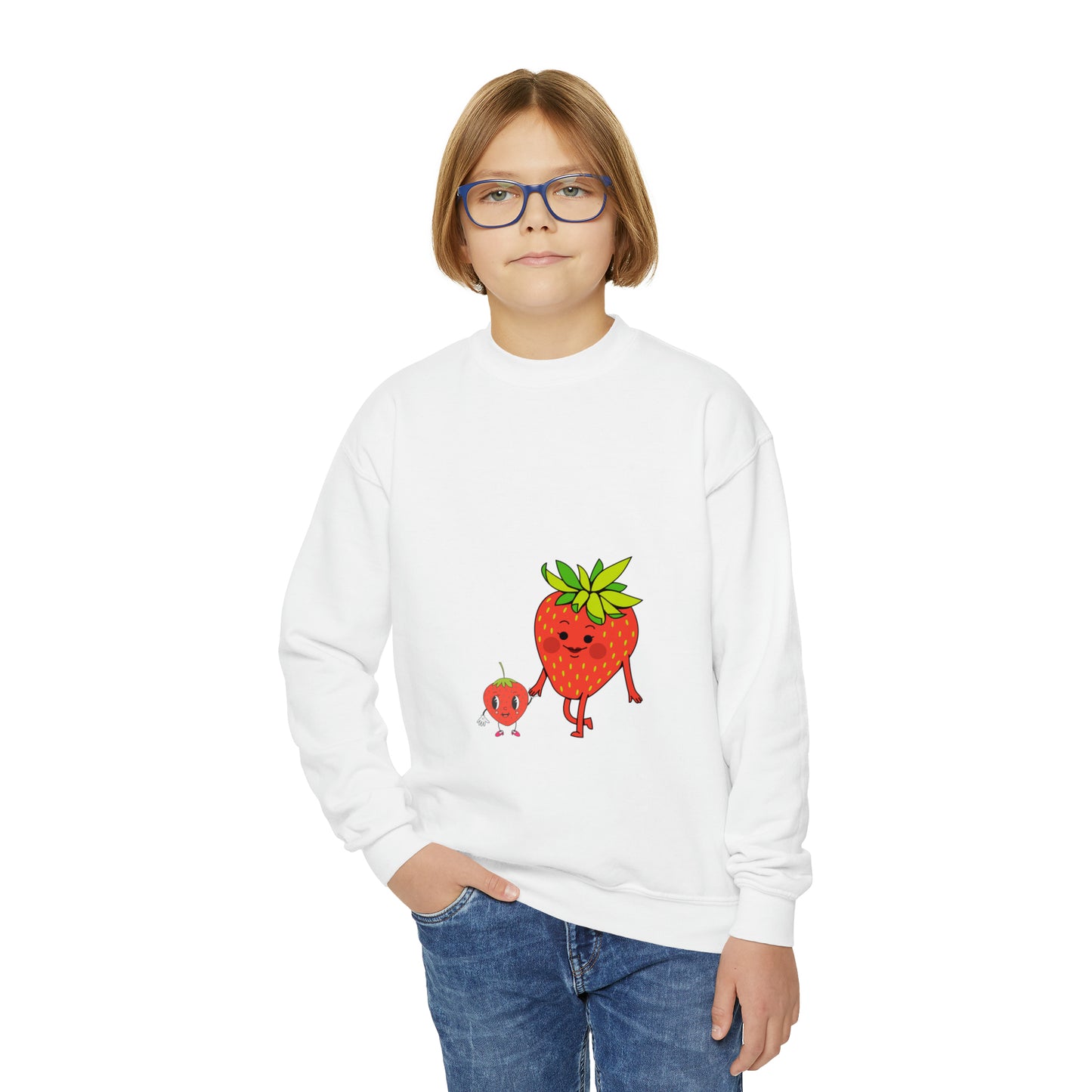 Strawberries Youth Crewneck Sweatshirt