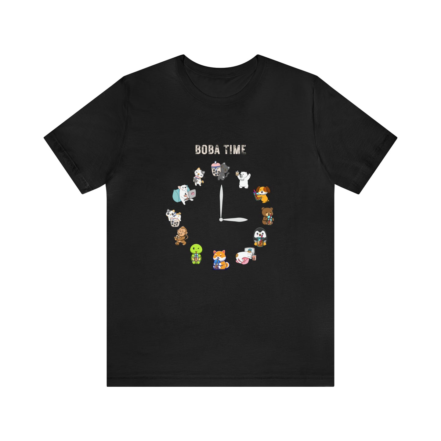 Boba Tea Clock Unisex Jersey Short Sleeve Tee