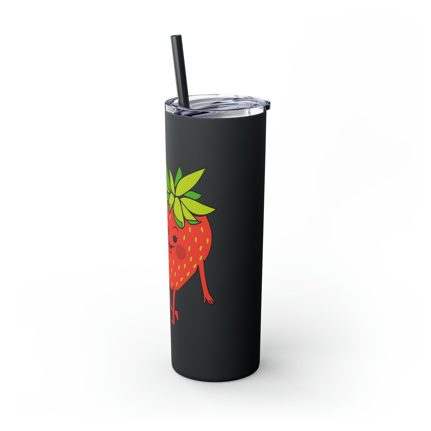 Strawberries Skinny Tumbler with Straw, 20oz