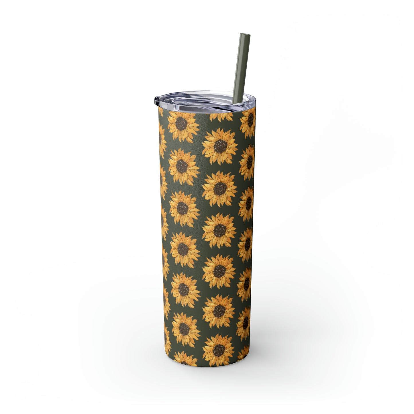 Skinny Sunflowers Tumbler with Straw, 20oz