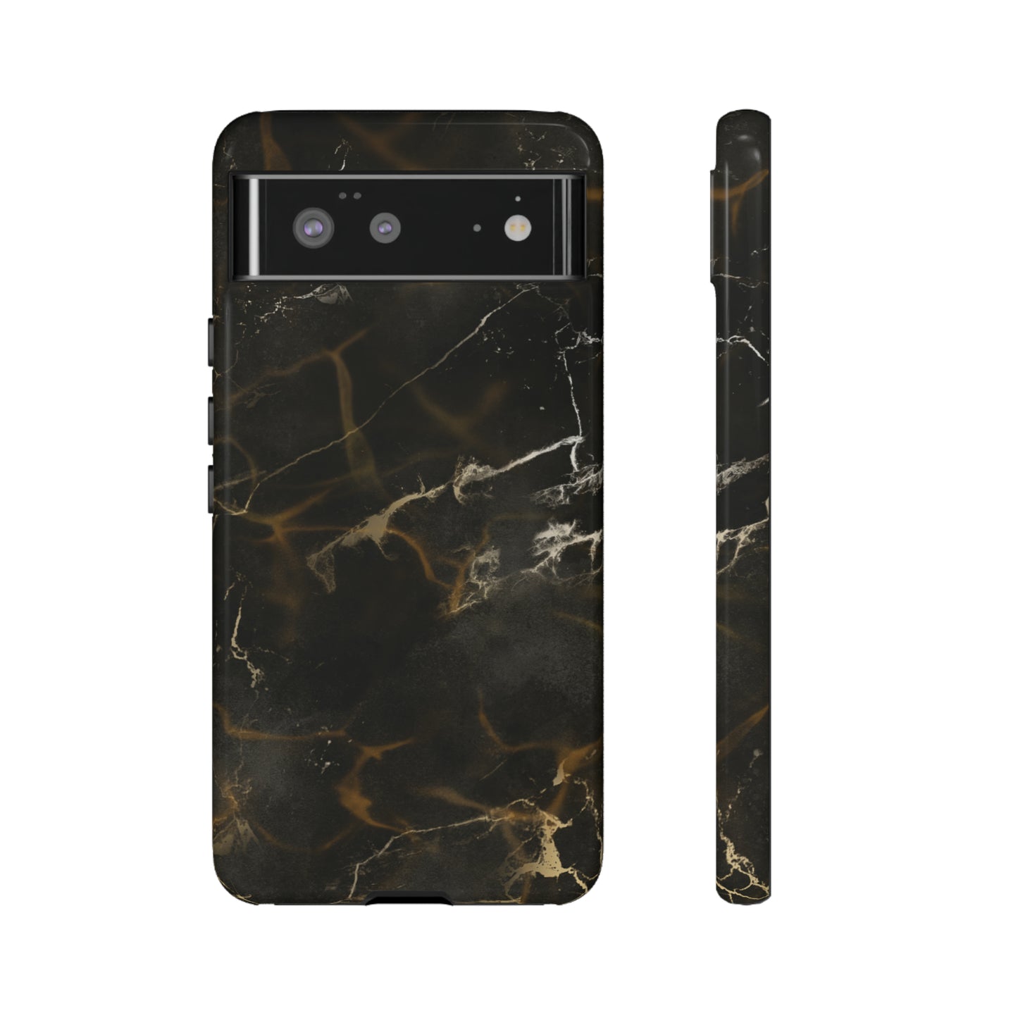 Black Gold Marble Phone Tough Cases