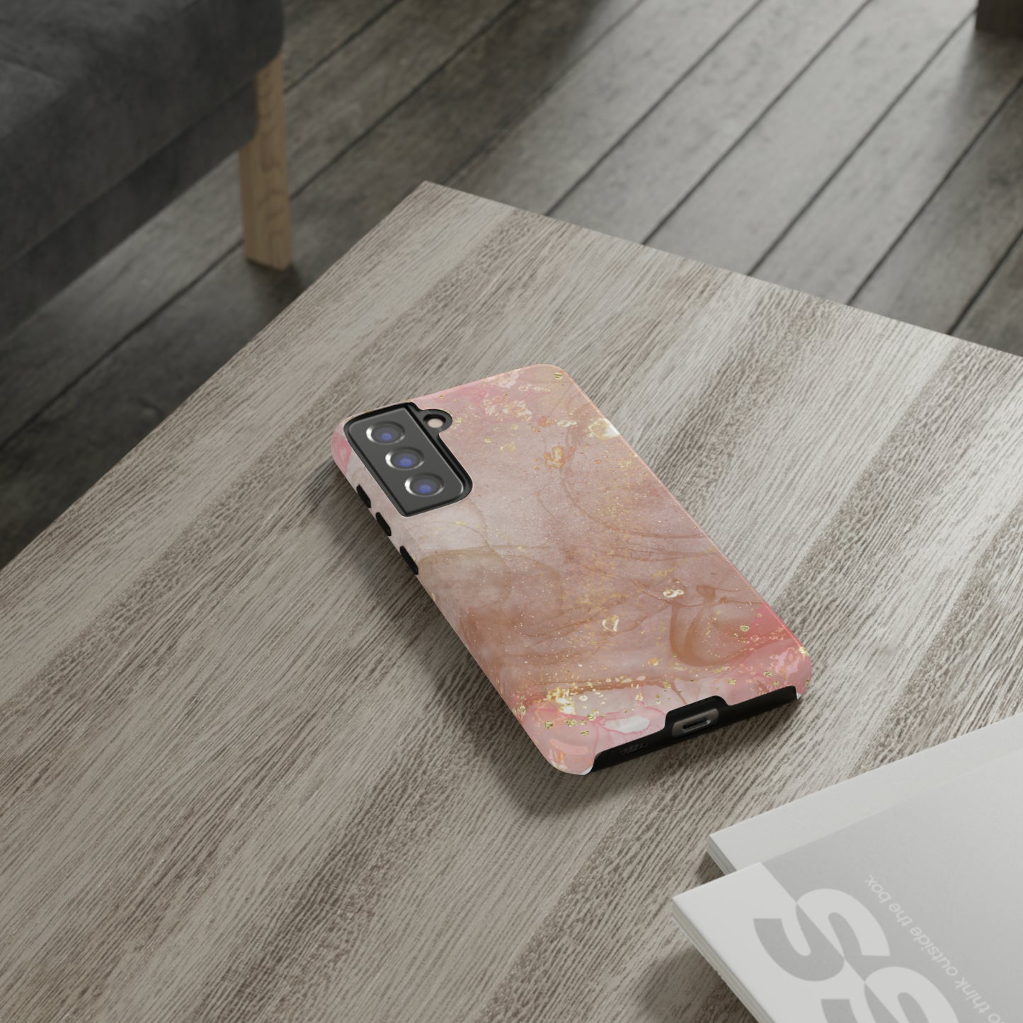 Rose Gold Marble Phone Tough Cases