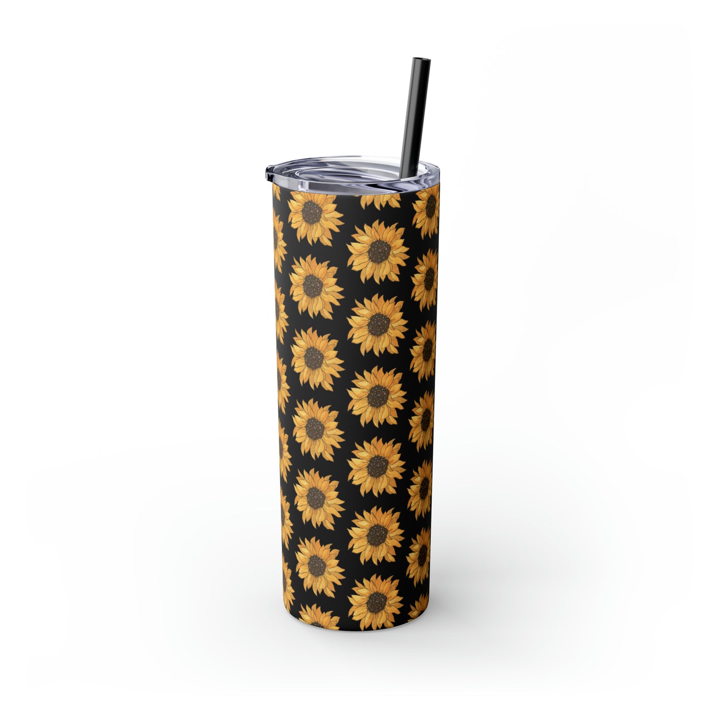 Skinny Sunflowers Tumbler with Straw, 20oz