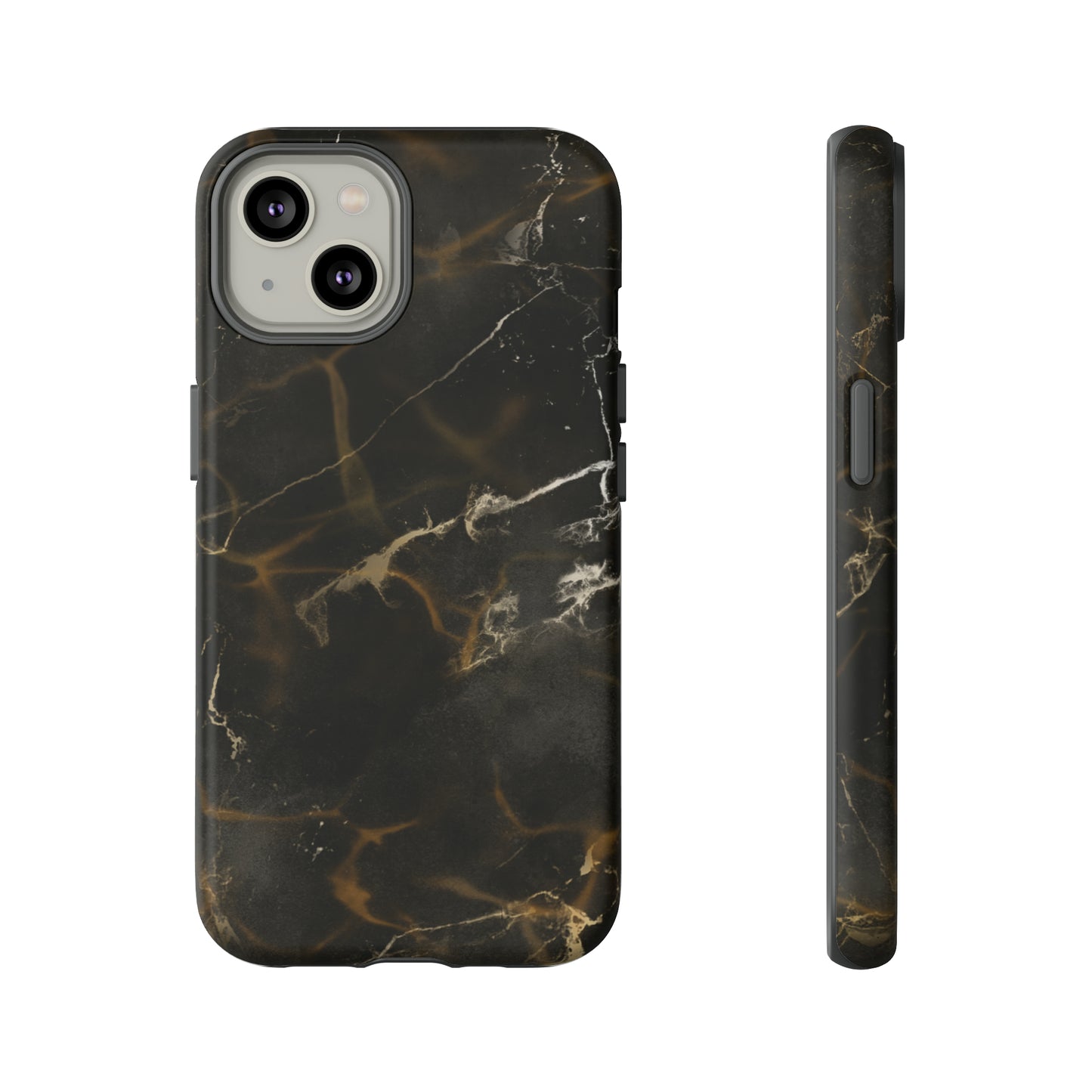 Black Gold Marble Phone Tough Cases