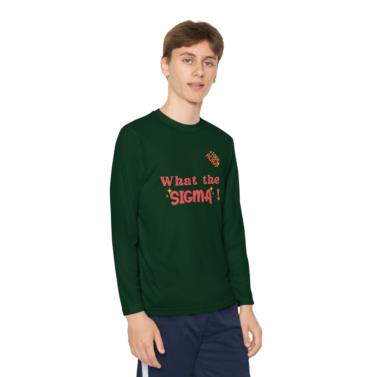 WHAT THE SIGMA Youth Long Sleeve Competitor Tee