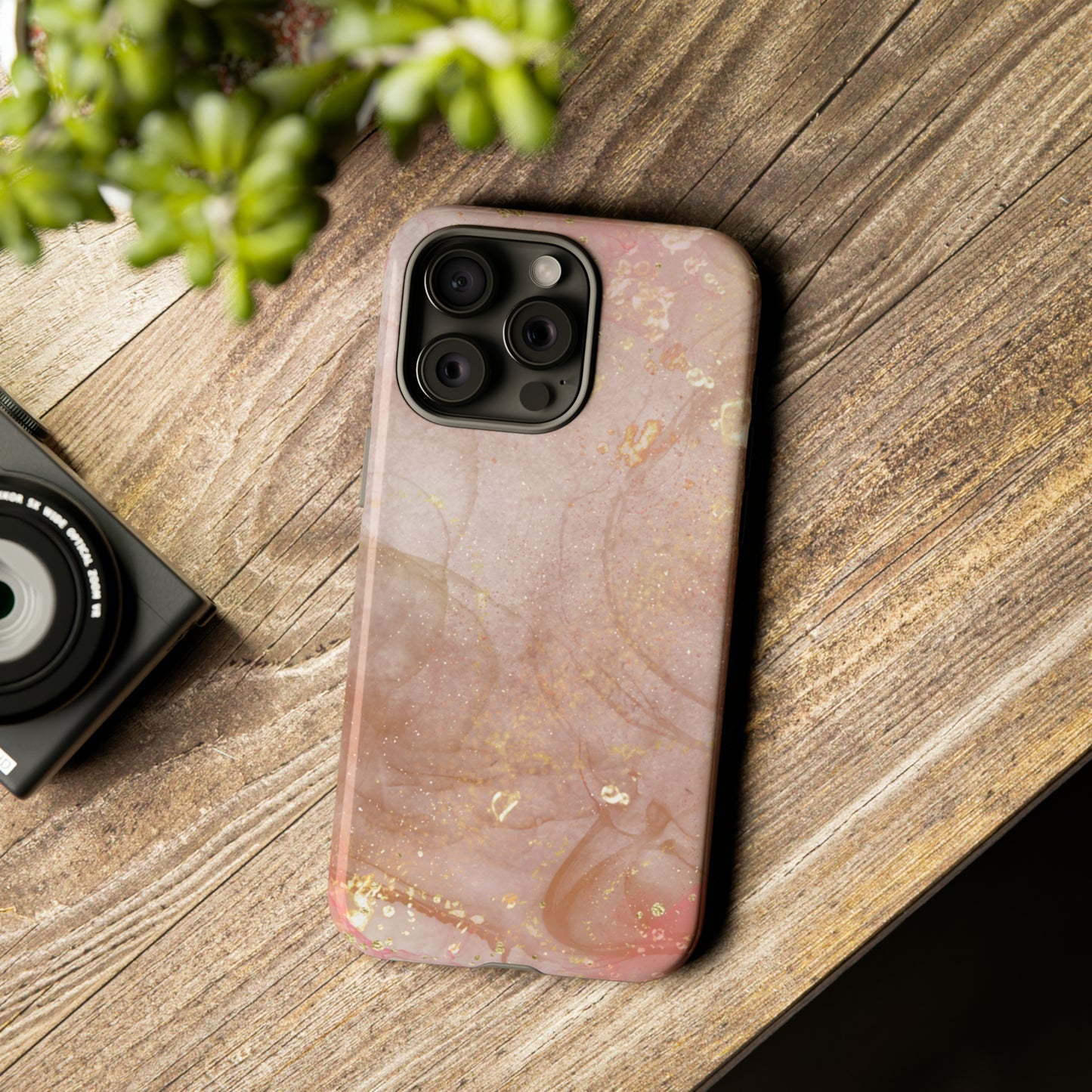 Rose Gold Marble Phone Tough Cases