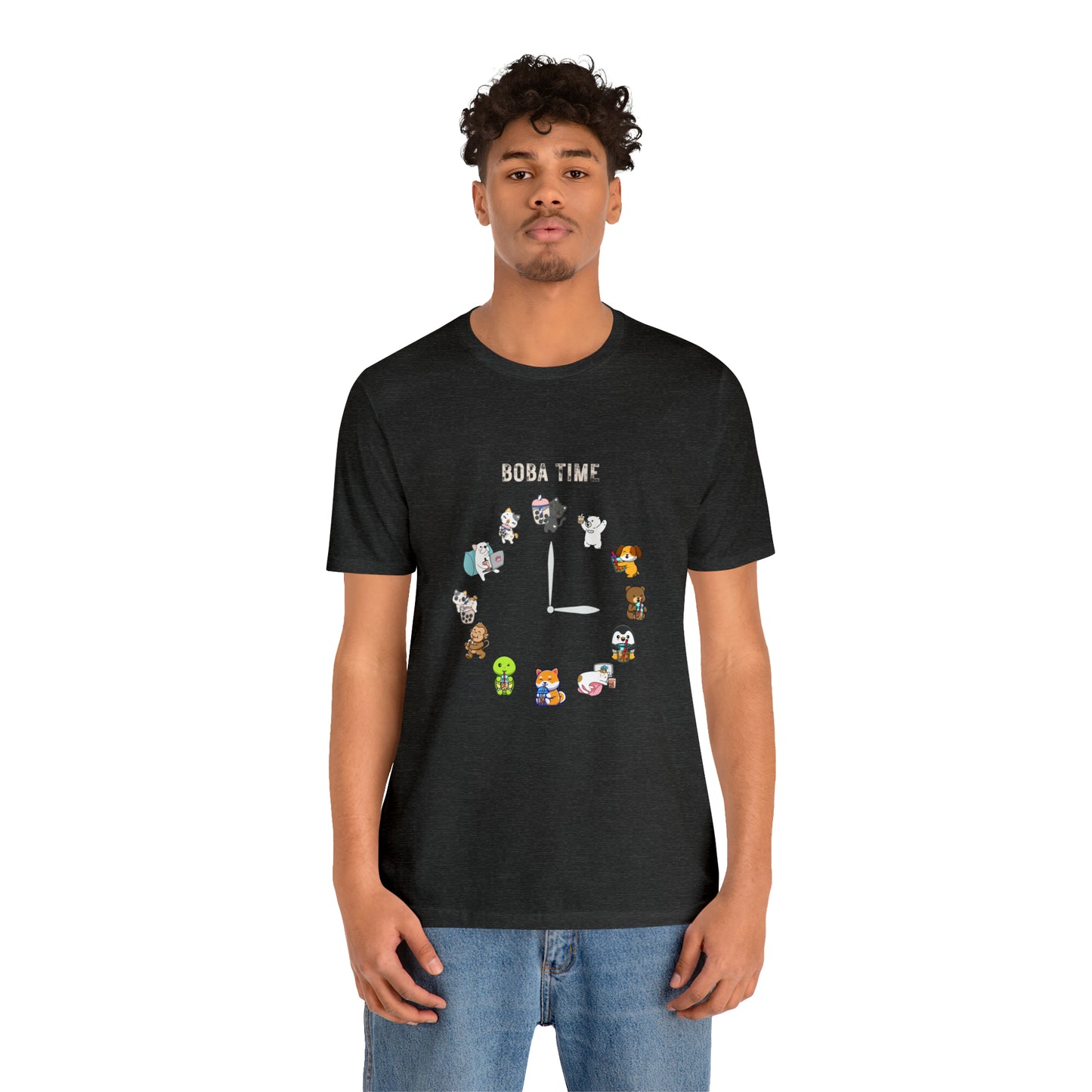 Boba Tea Clock Unisex Jersey Short Sleeve Tee