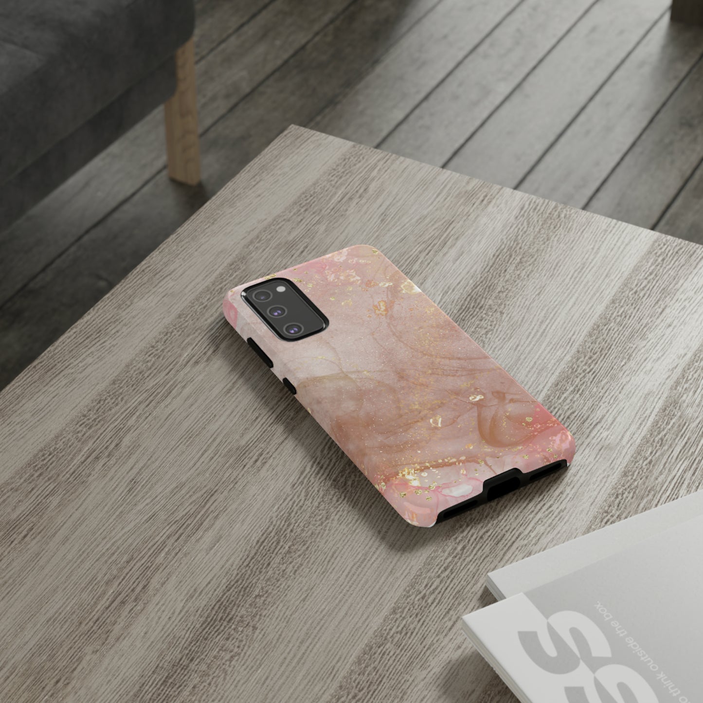 Rose Gold Marble Phone Tough Cases