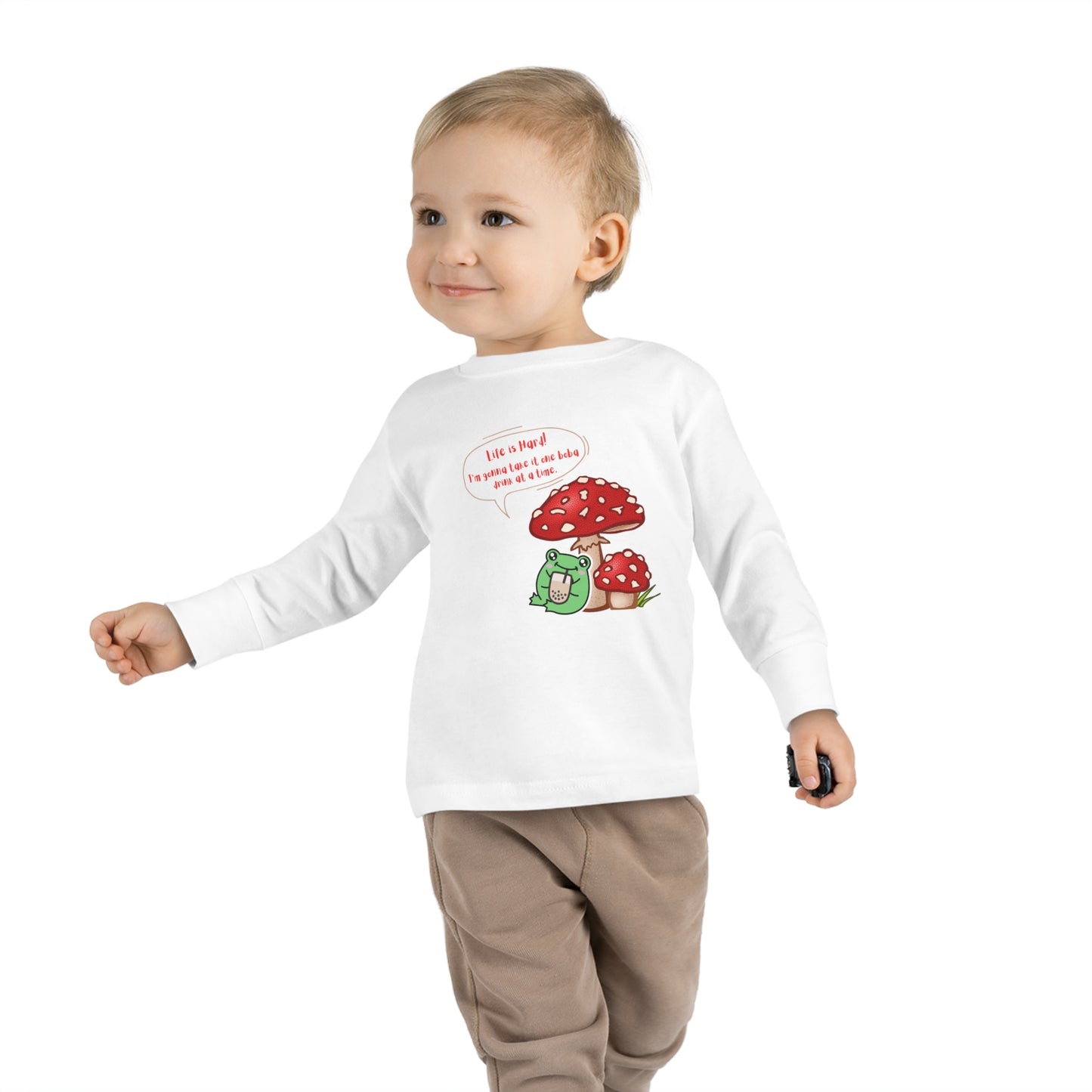 Toddler Mushroom Frog Long Sleeve Tee