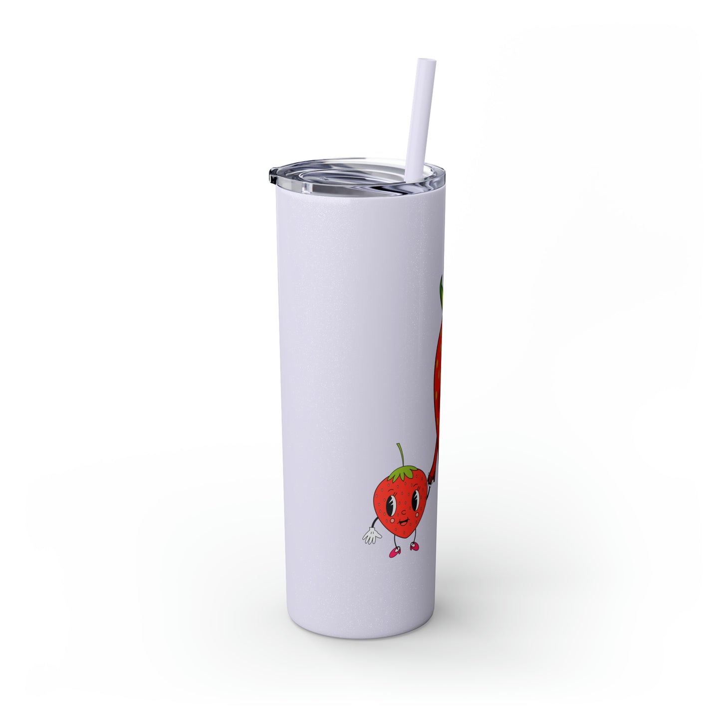 Strawberries Skinny Tumbler with Straw, 20oz