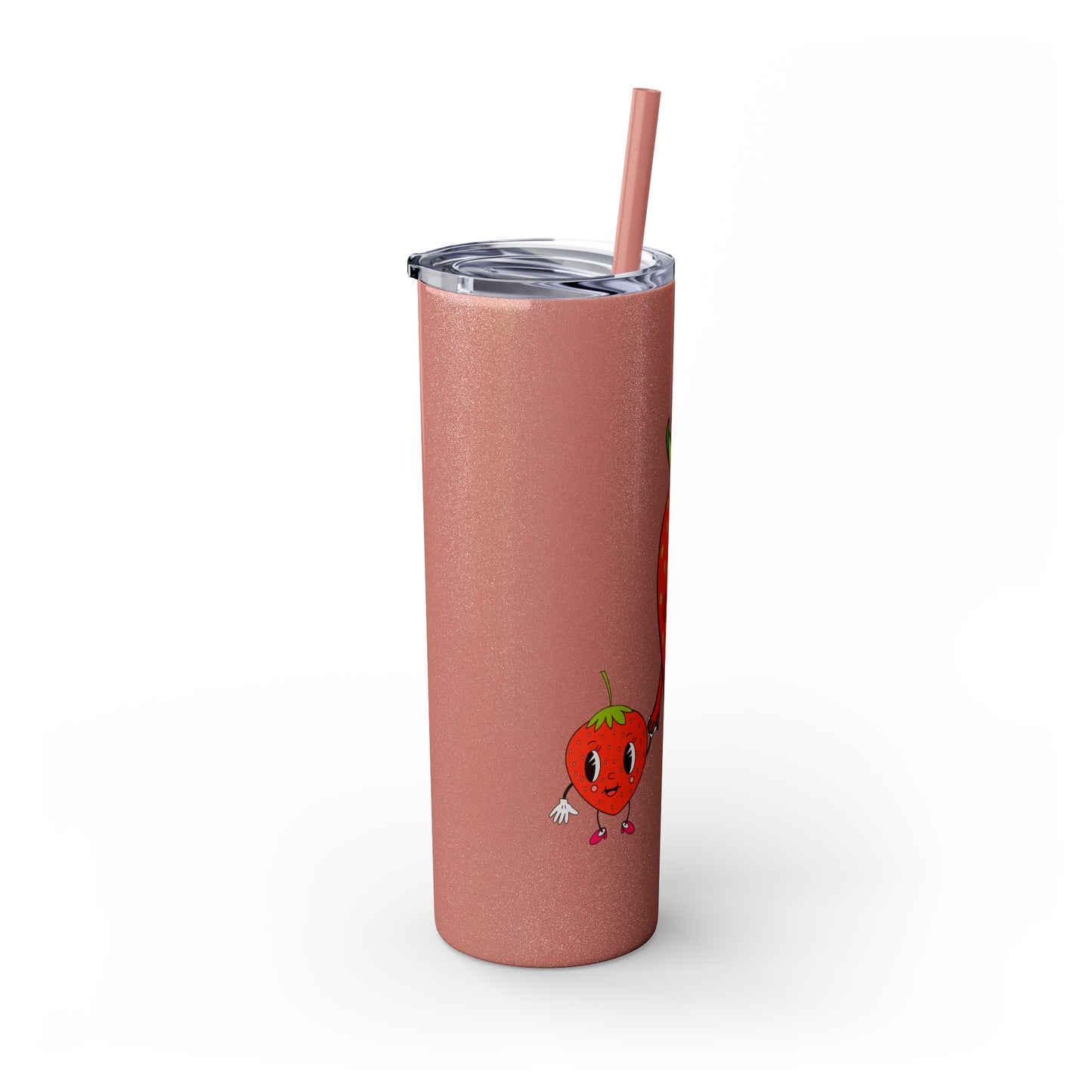 Strawberries Skinny Tumbler with Straw, 20oz