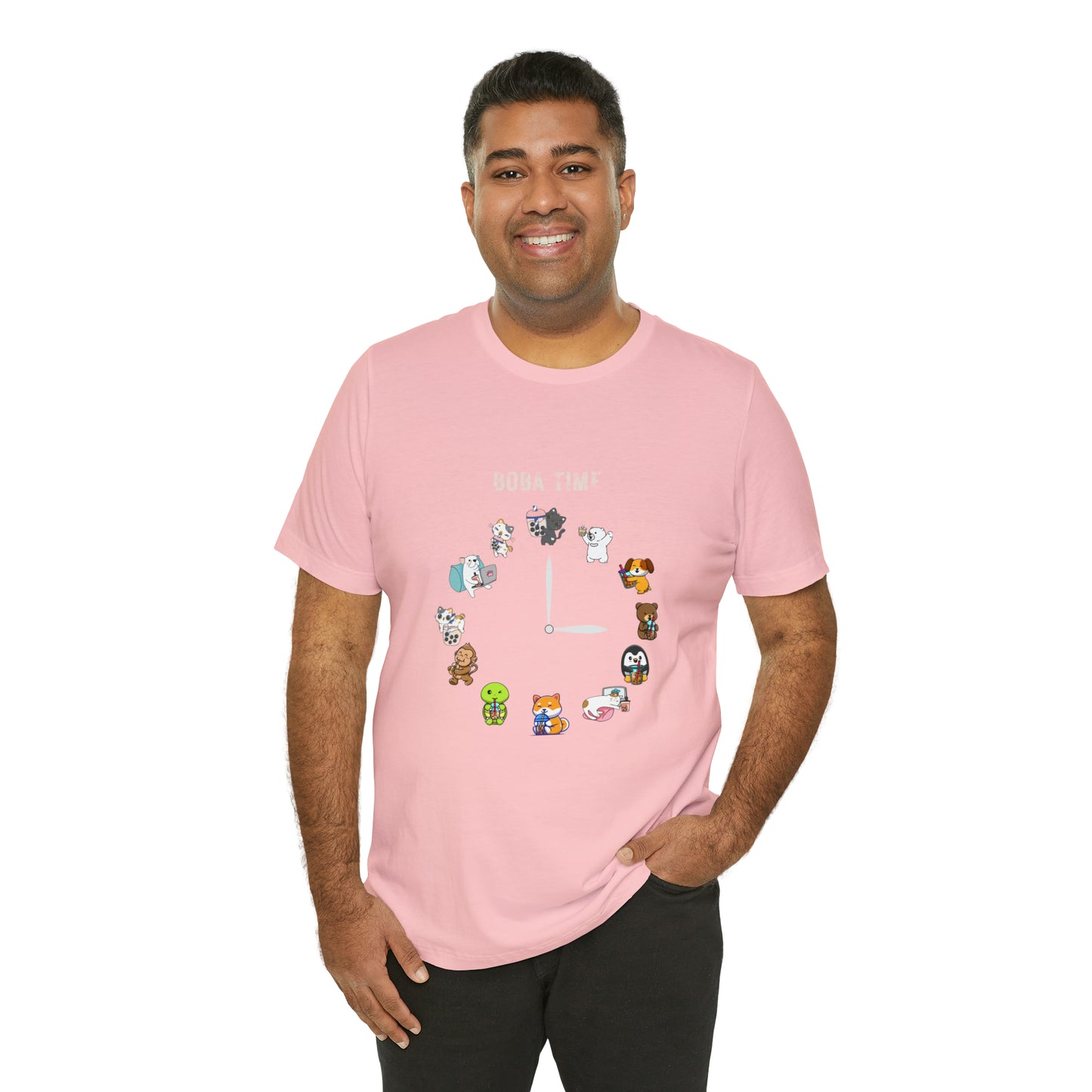 Boba Tea Clock Unisex Jersey Short Sleeve Tee