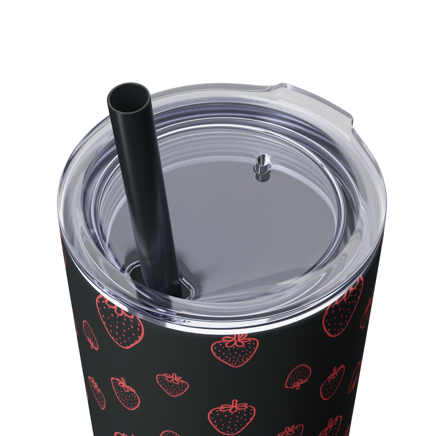 Strawberry Skinny Tumbler with Straw, 20oz