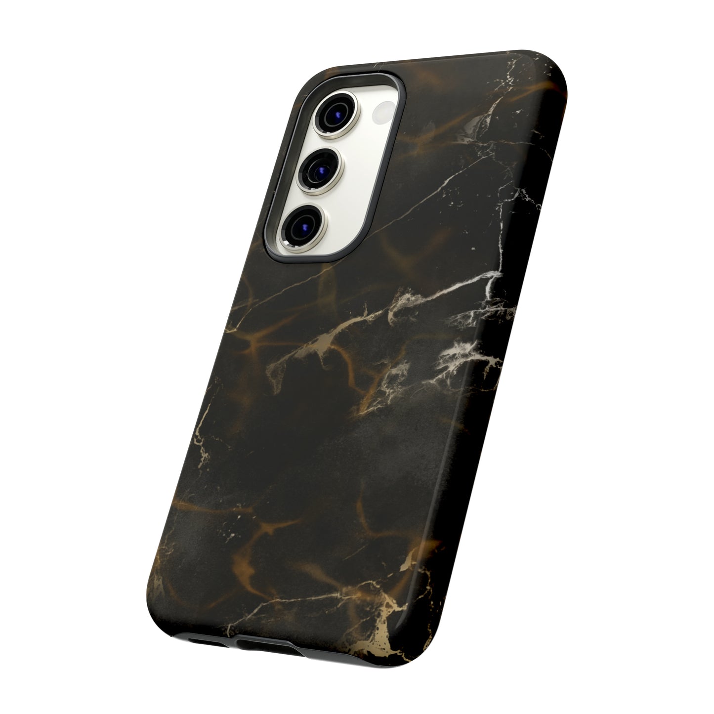 Black Gold Marble Phone Tough Cases