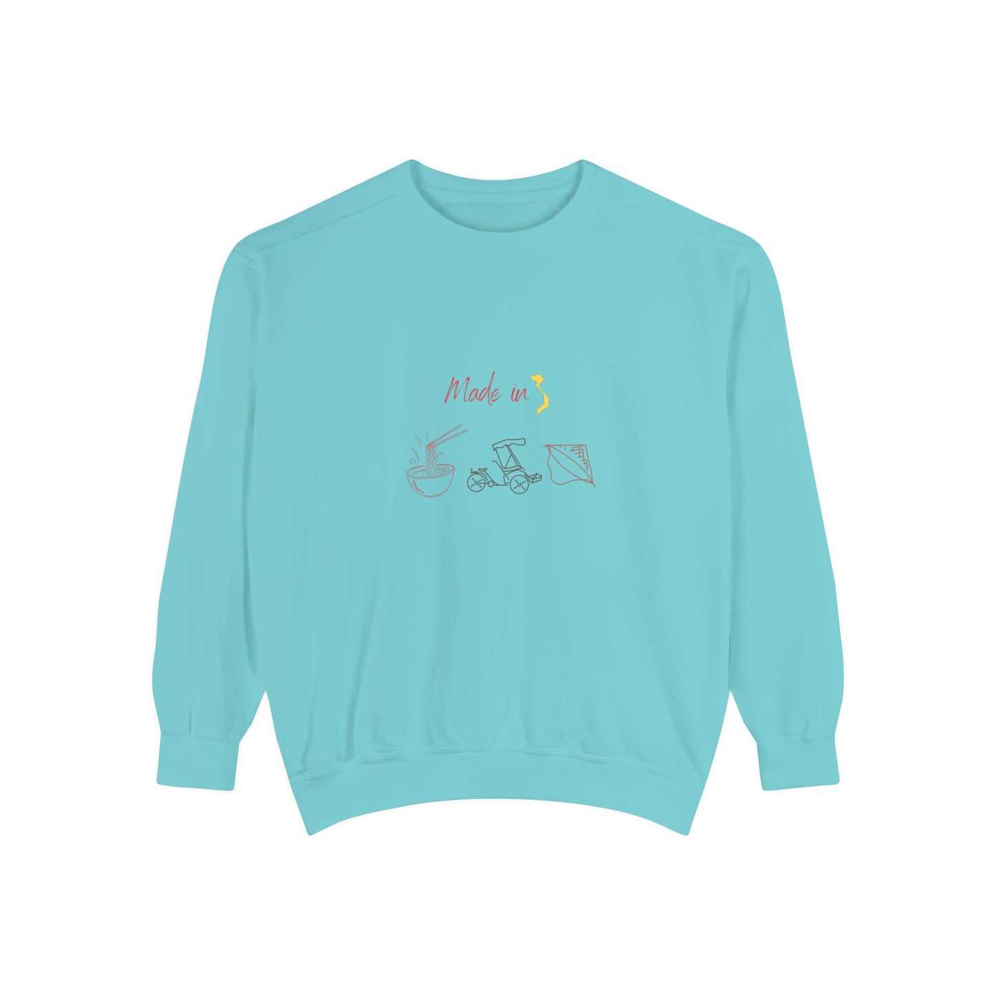 Unisex Sweatshirt with Vietnam Inspired Design