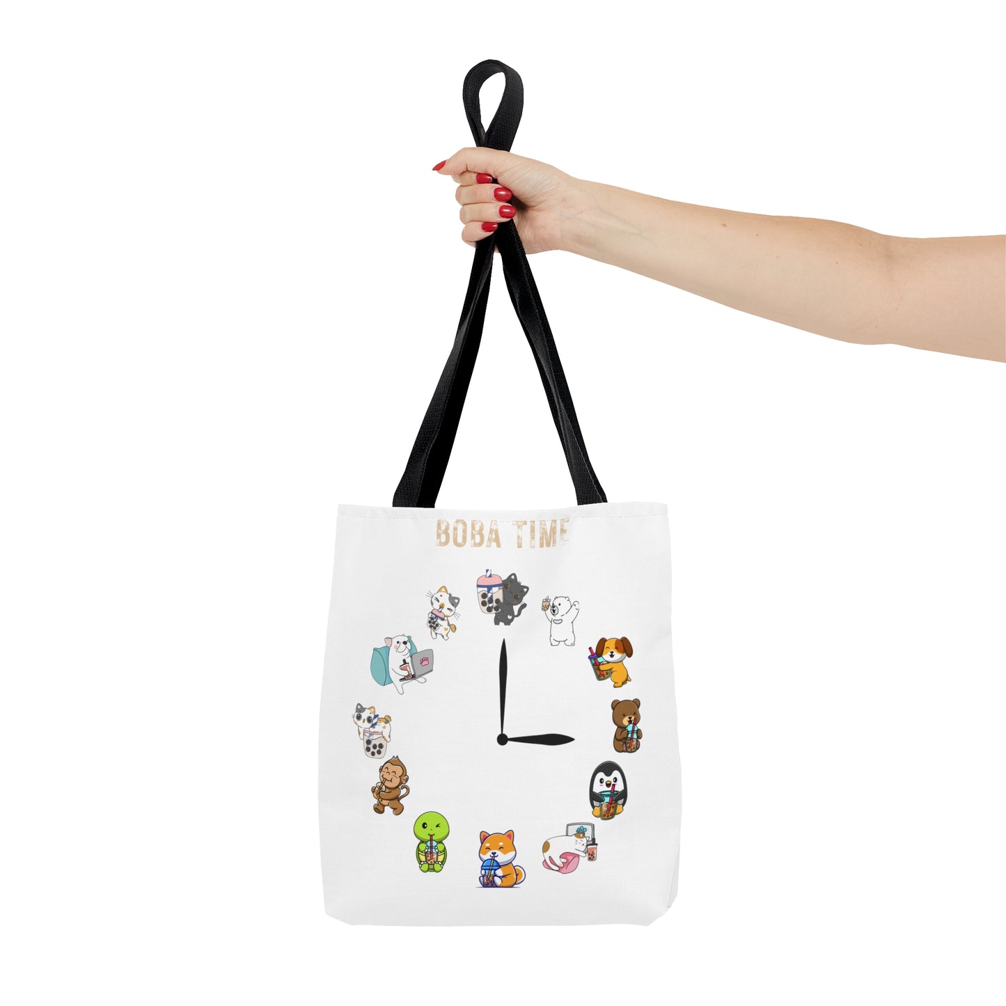 Boba Tea Tote Bag White Color