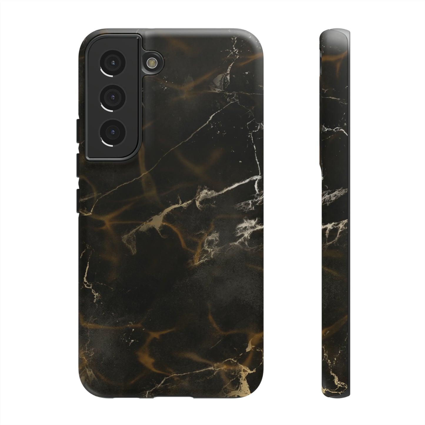 Black Gold Marble Phone Tough Cases