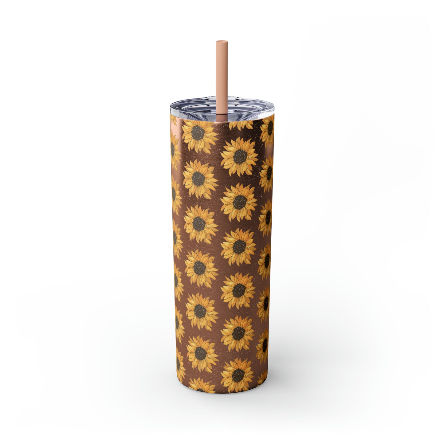 Skinny Sunflowers Tumbler with Straw, 20oz