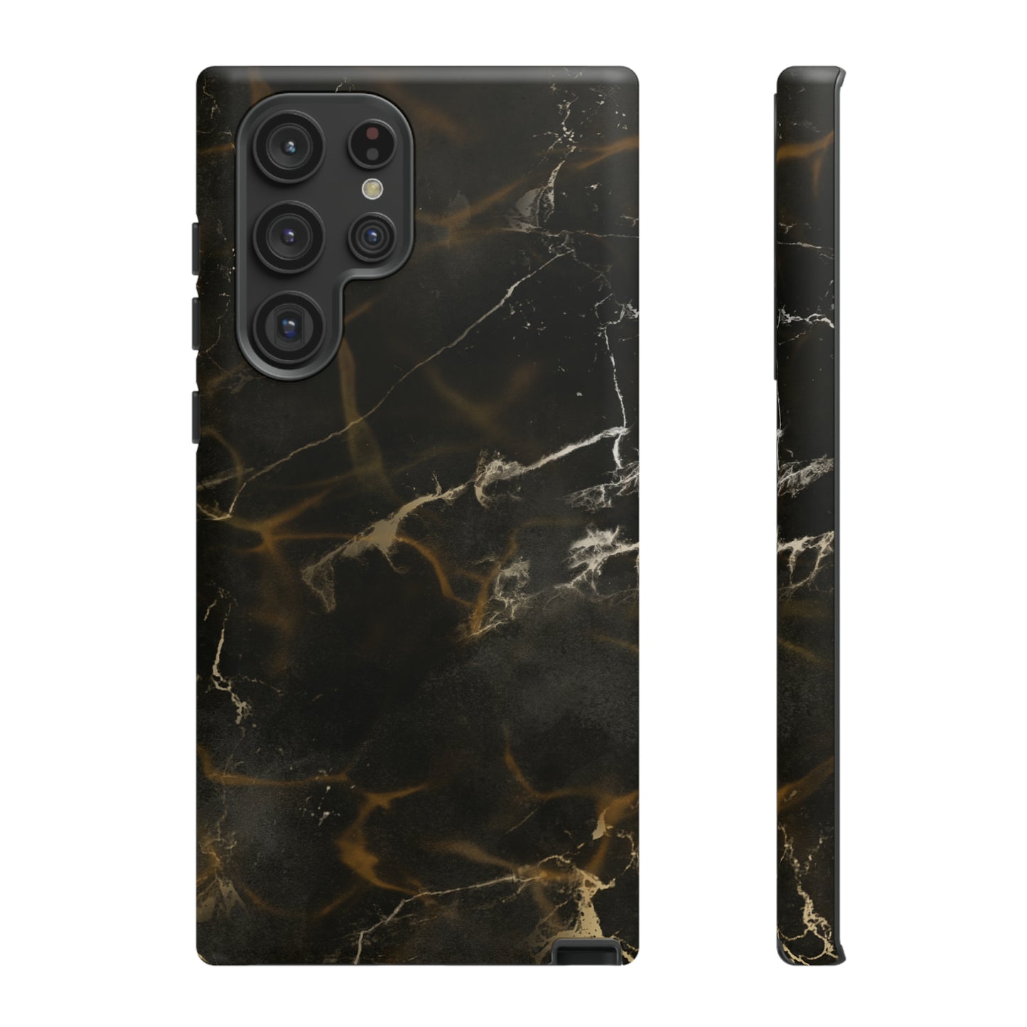 Black Gold Marble Phone Tough Cases