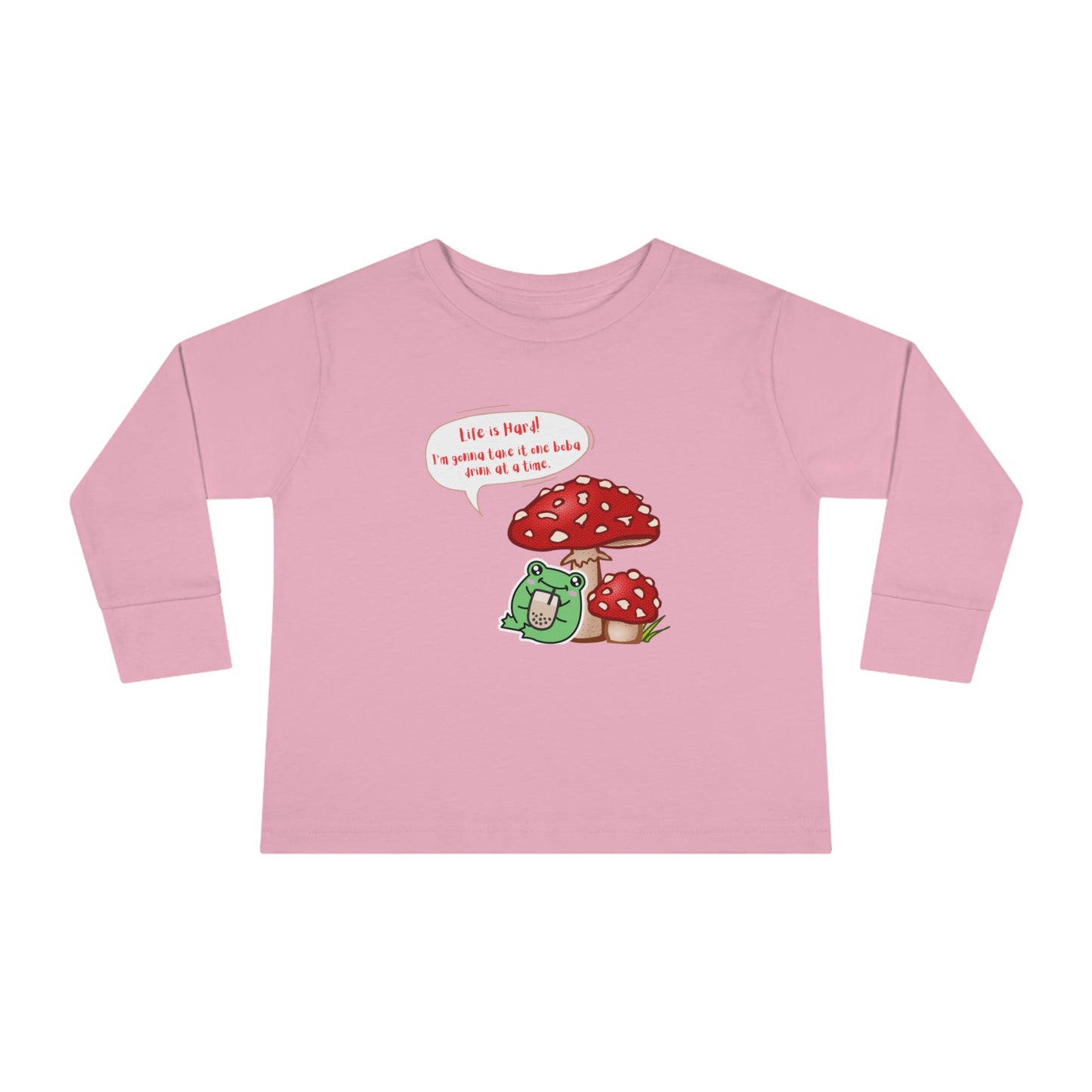 Toddler Mushroom Frog Long Sleeve Tee